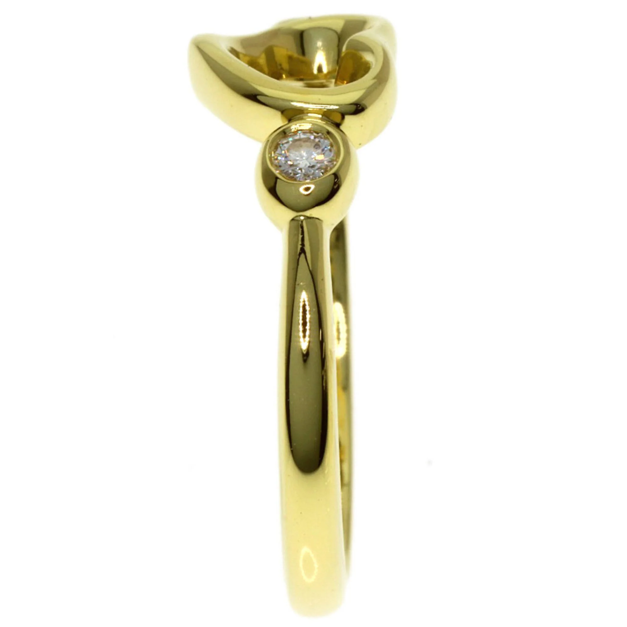 Open Heart Ring 18K Yellow Gold - Image 3