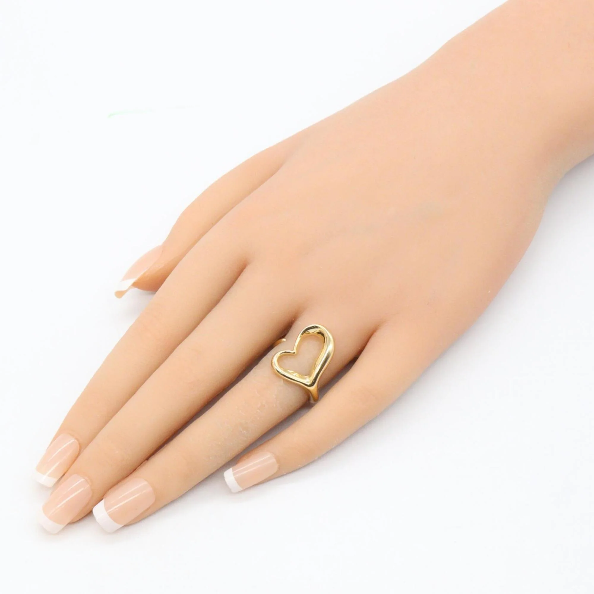 Open Heart Ring 18K Yellow Gold - Image 8