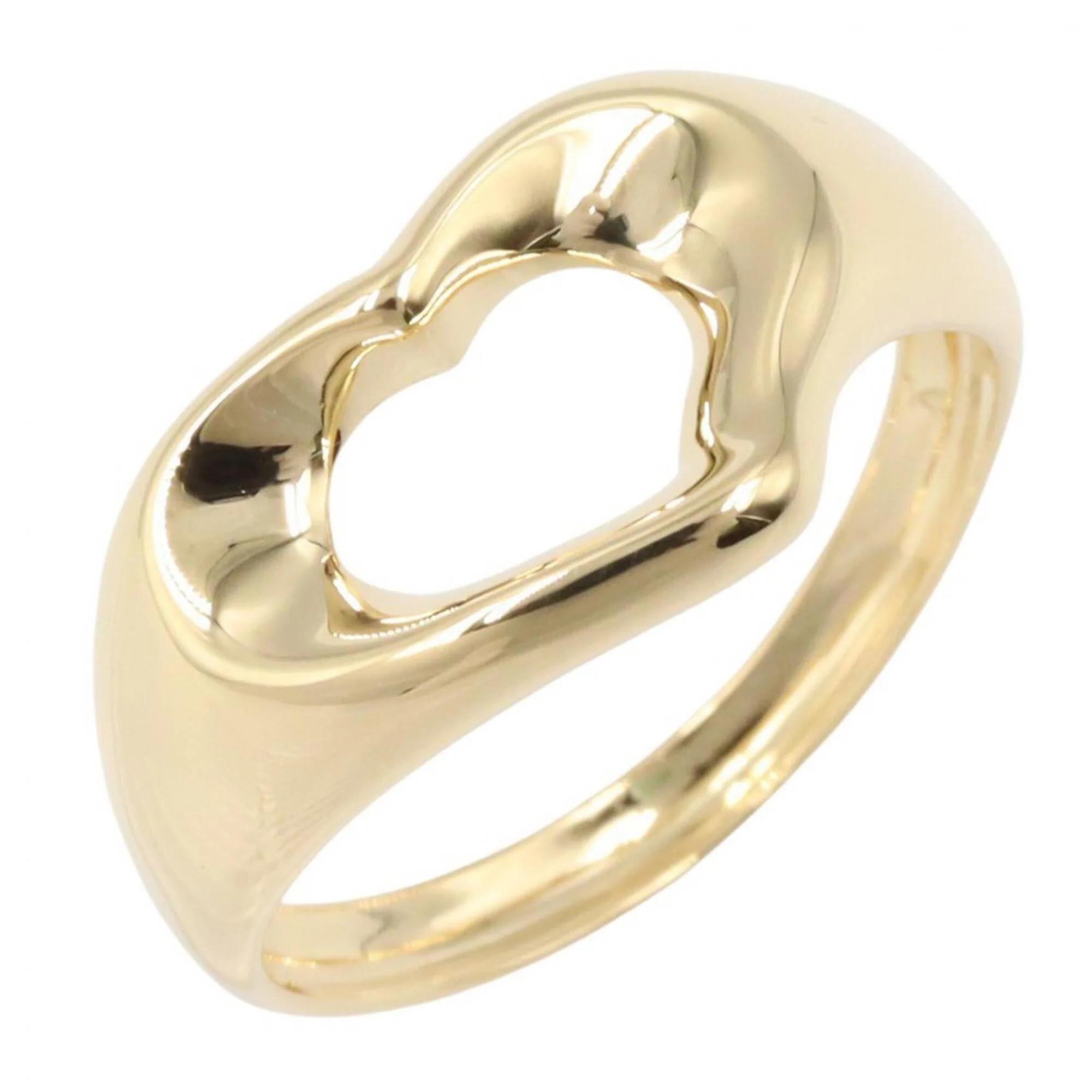 Open Heart Ring 18K Yellow Gold 14mm