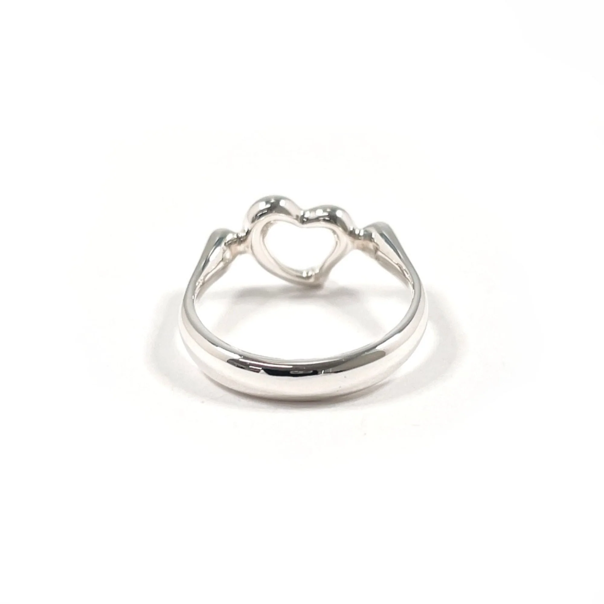 Open Heart Ring Sterling Silver - Image 2