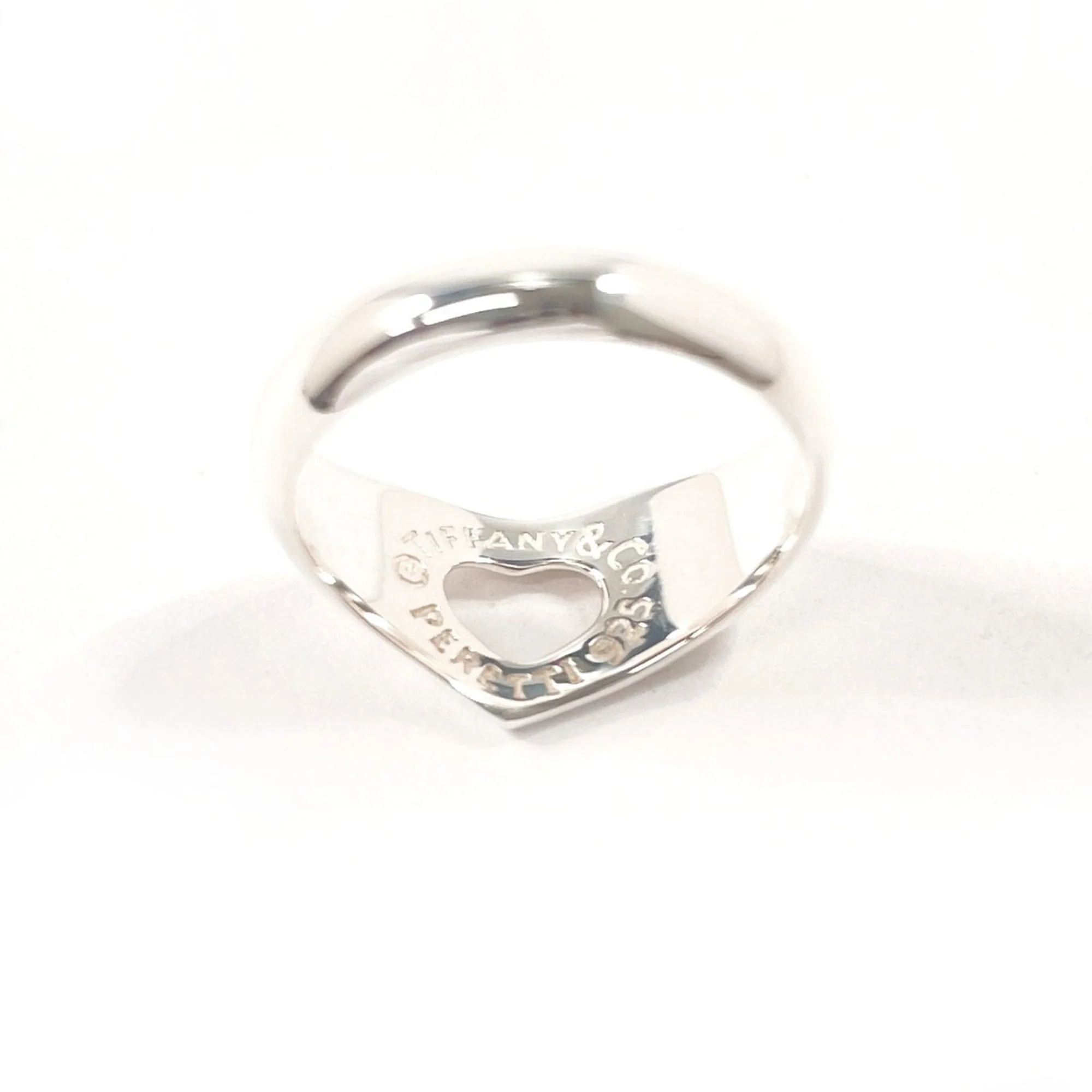 Open Heart Ring Sterling Silver - Image 3