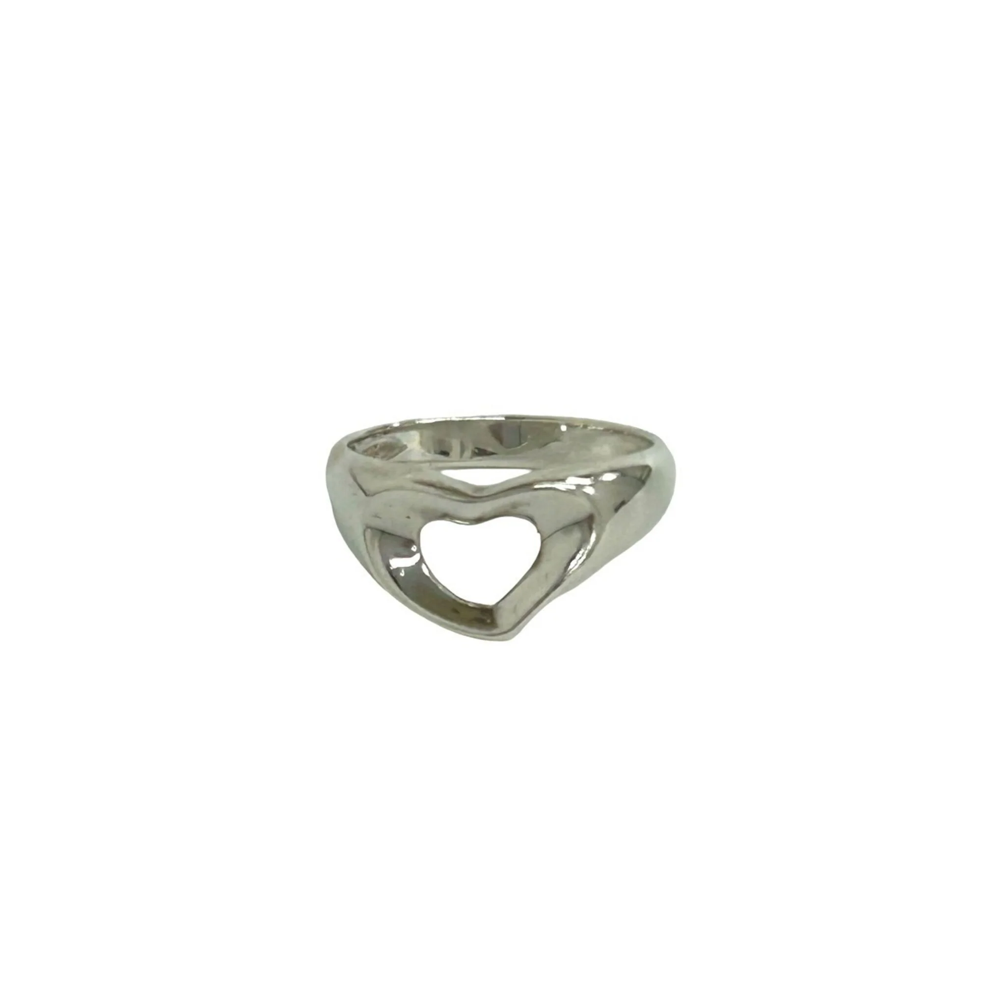 Open Heart Ring Sterling Silver