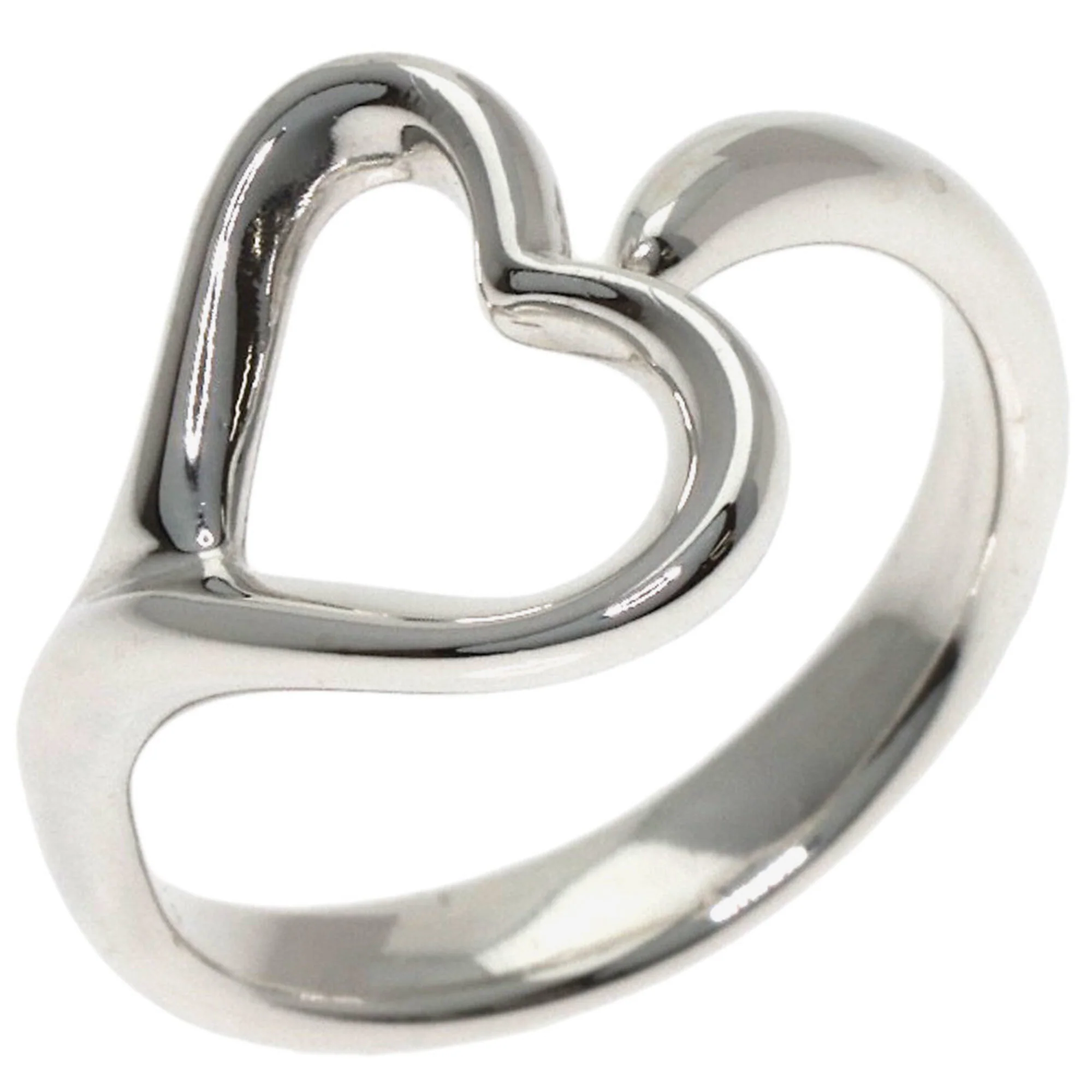 Open Heart Ring Sterling Silver - Image 2