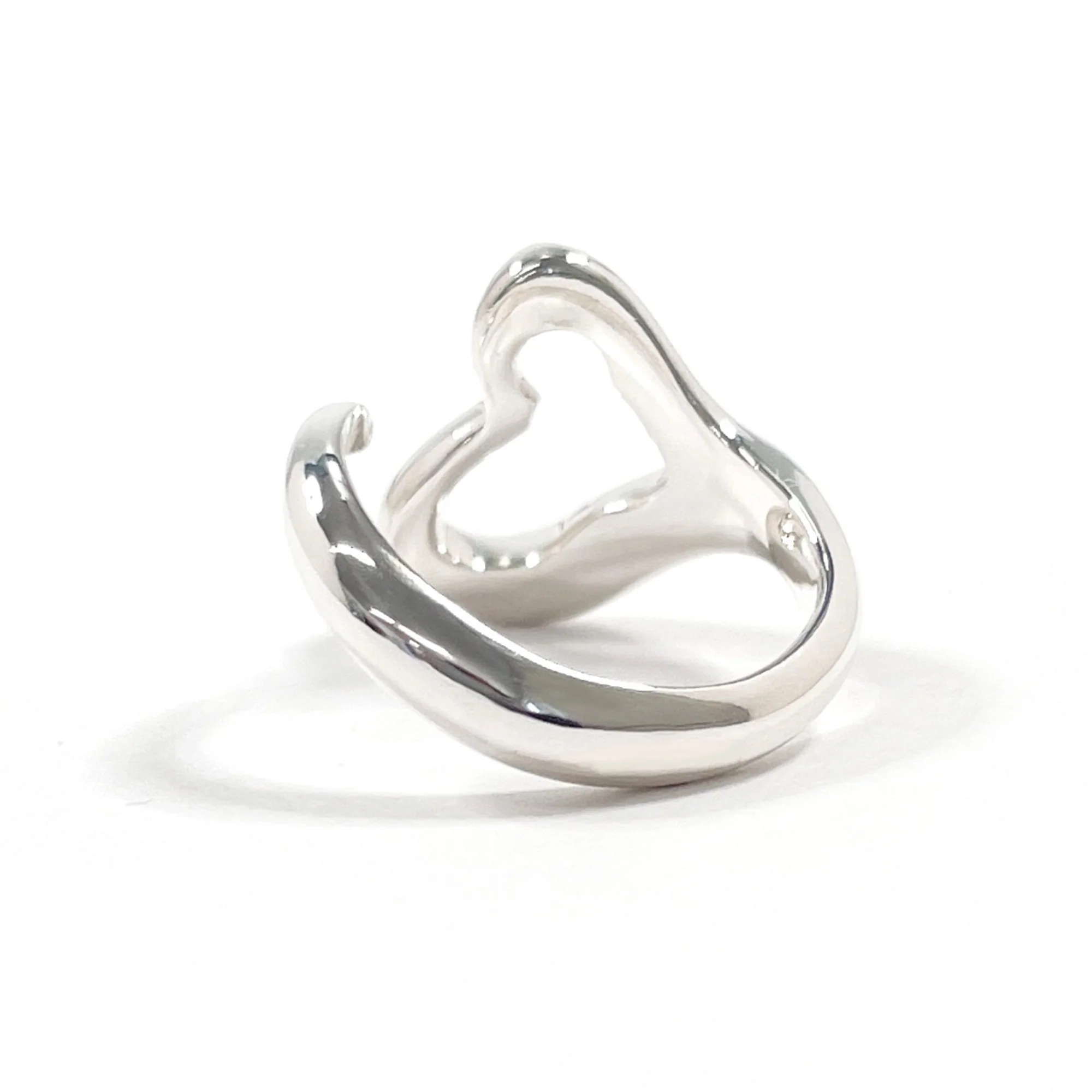 Open Heart Ring Sterling Silver - Image 2