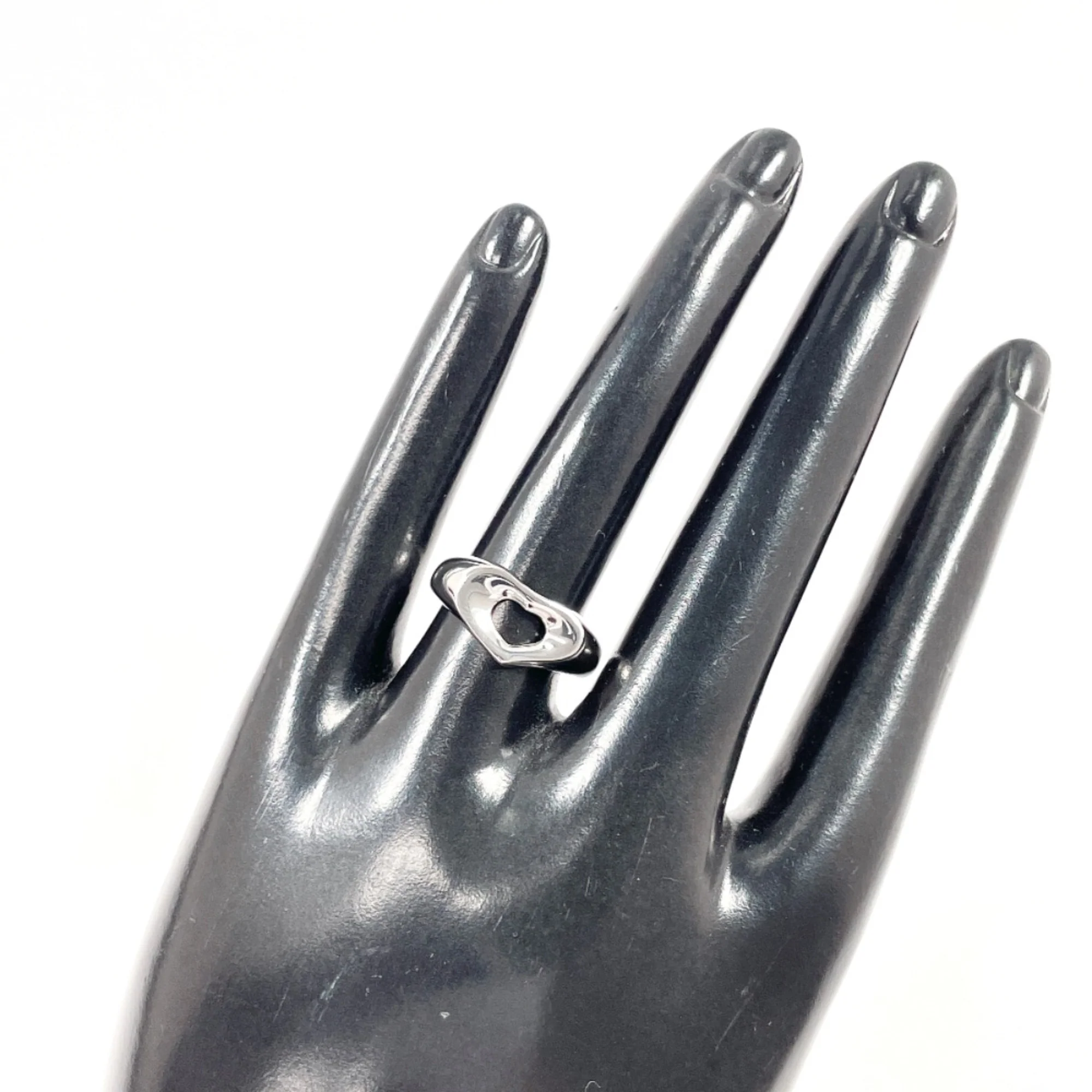 Open Heart Ring Sterling Silver - Image 6