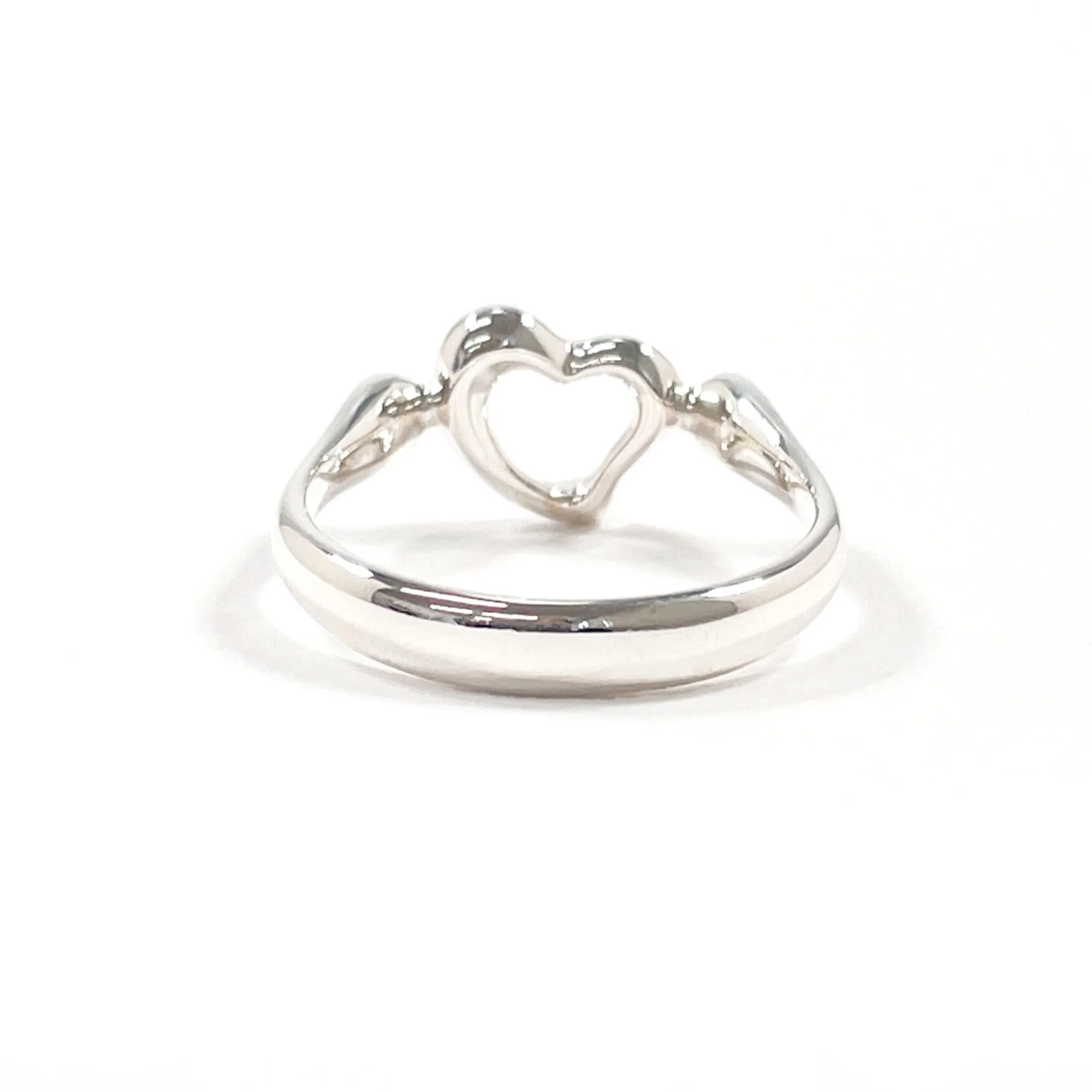 Open Heart Ring Sterling Silver - Image 2