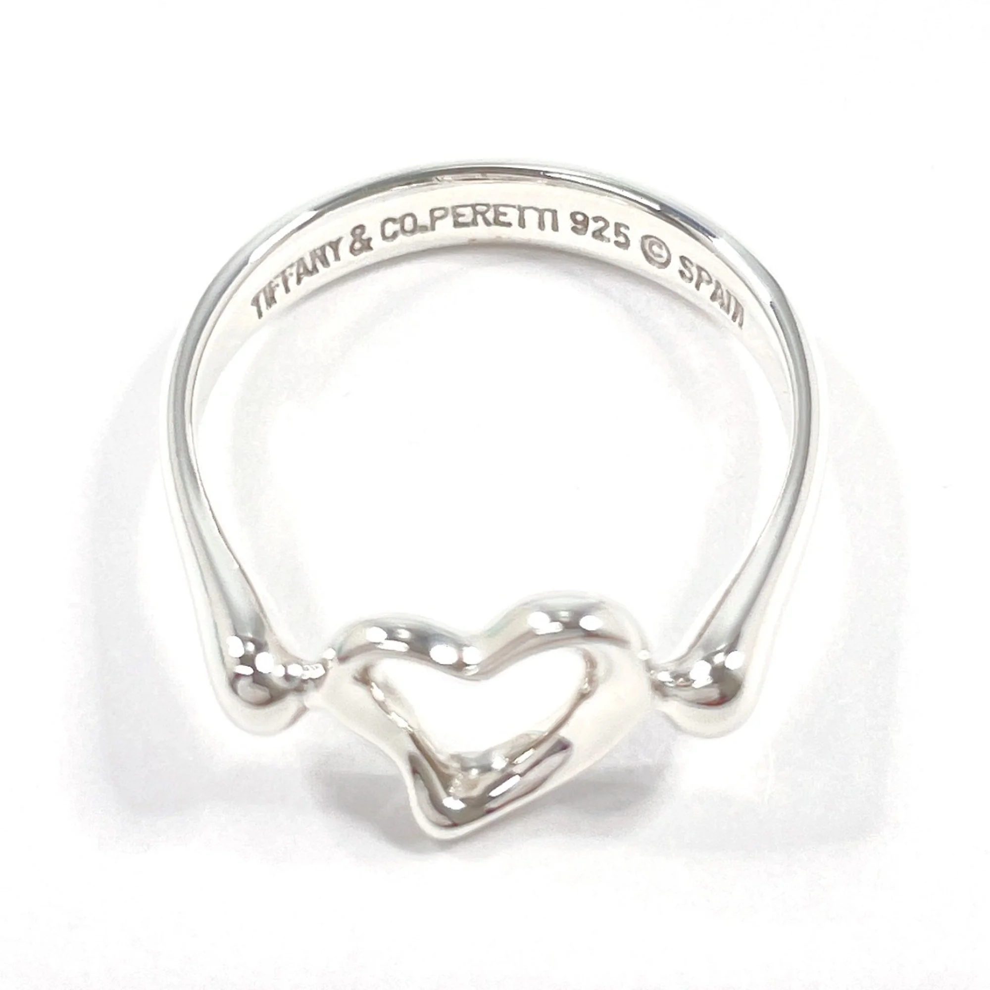Open Heart Ring Sterling Silver - Image 3