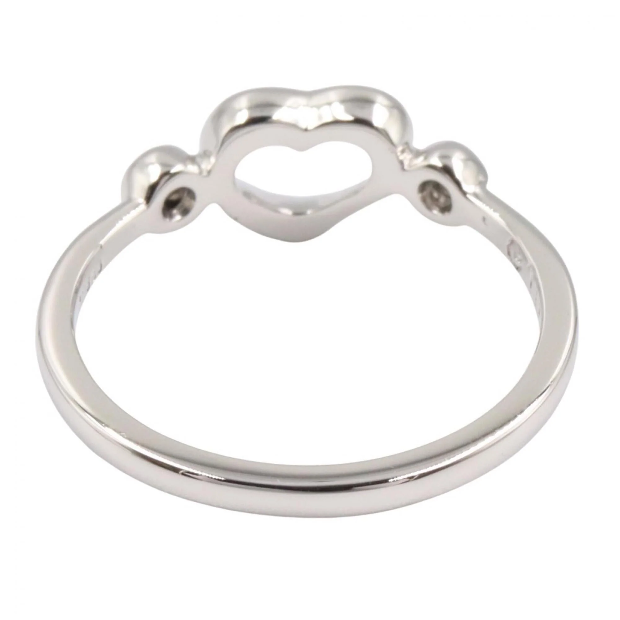Open Heart Ring Sterling Silver and Platinum - Image 3