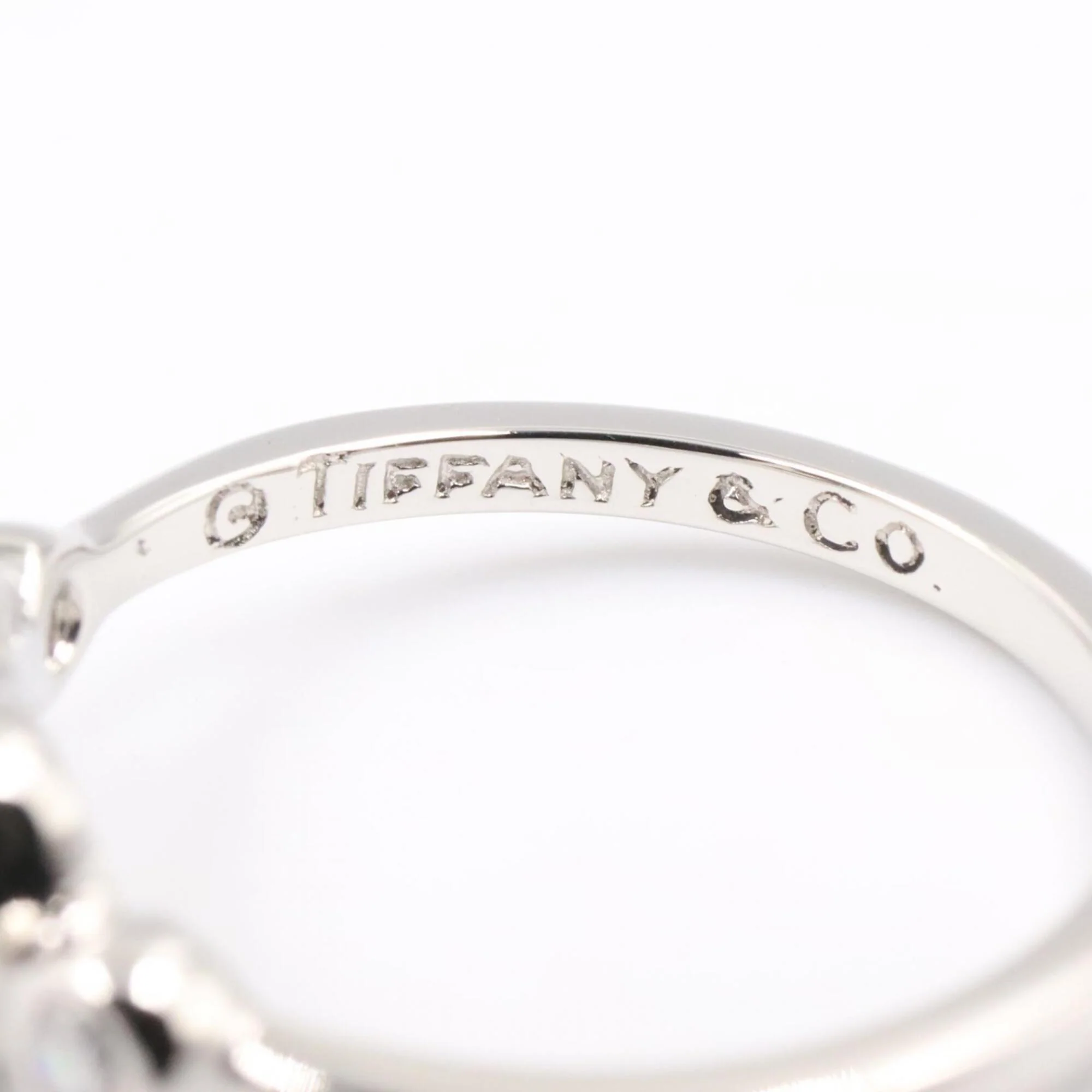 Open Heart Ring Sterling Silver and Platinum - Image 4