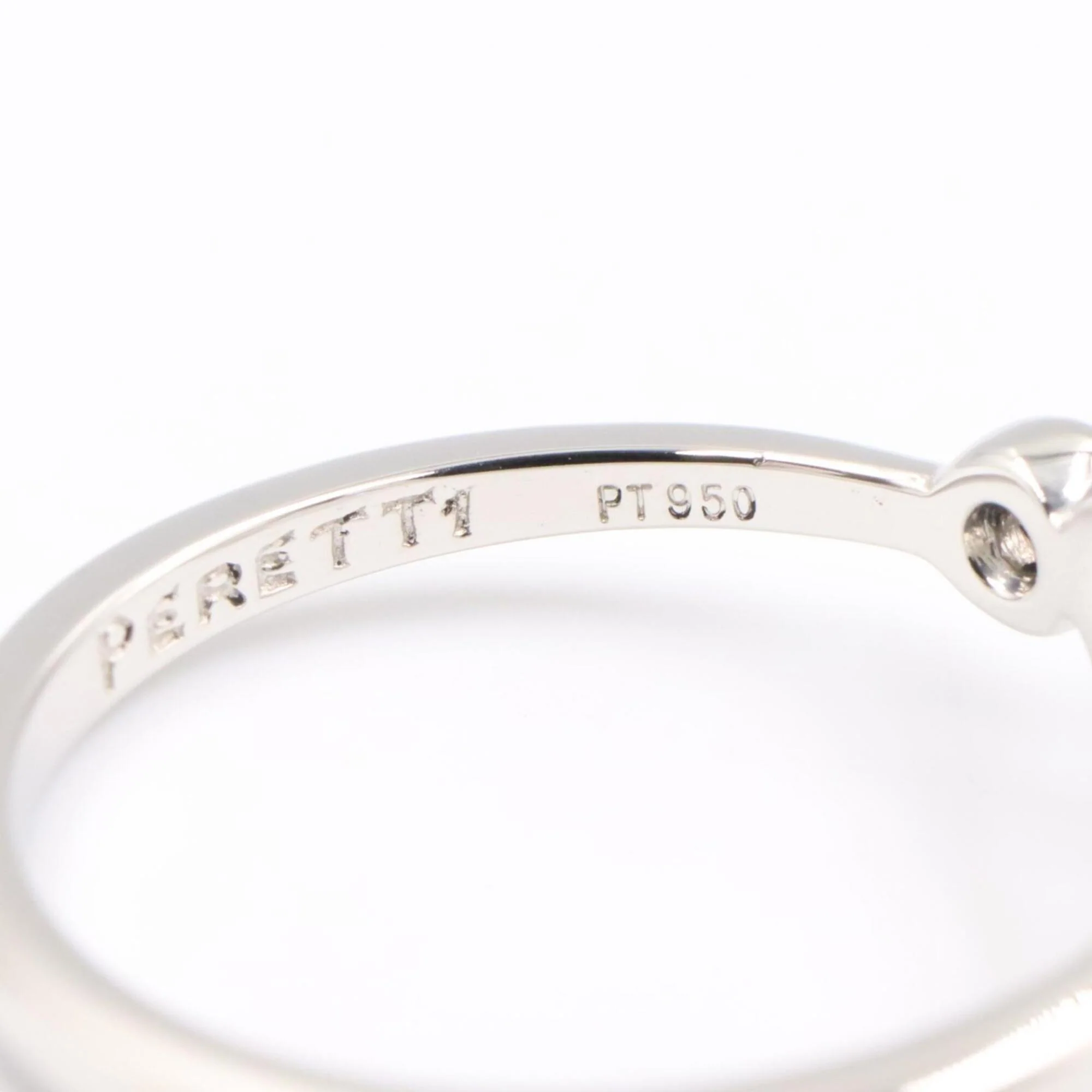 Open Heart Ring Sterling Silver and Platinum - Image 5