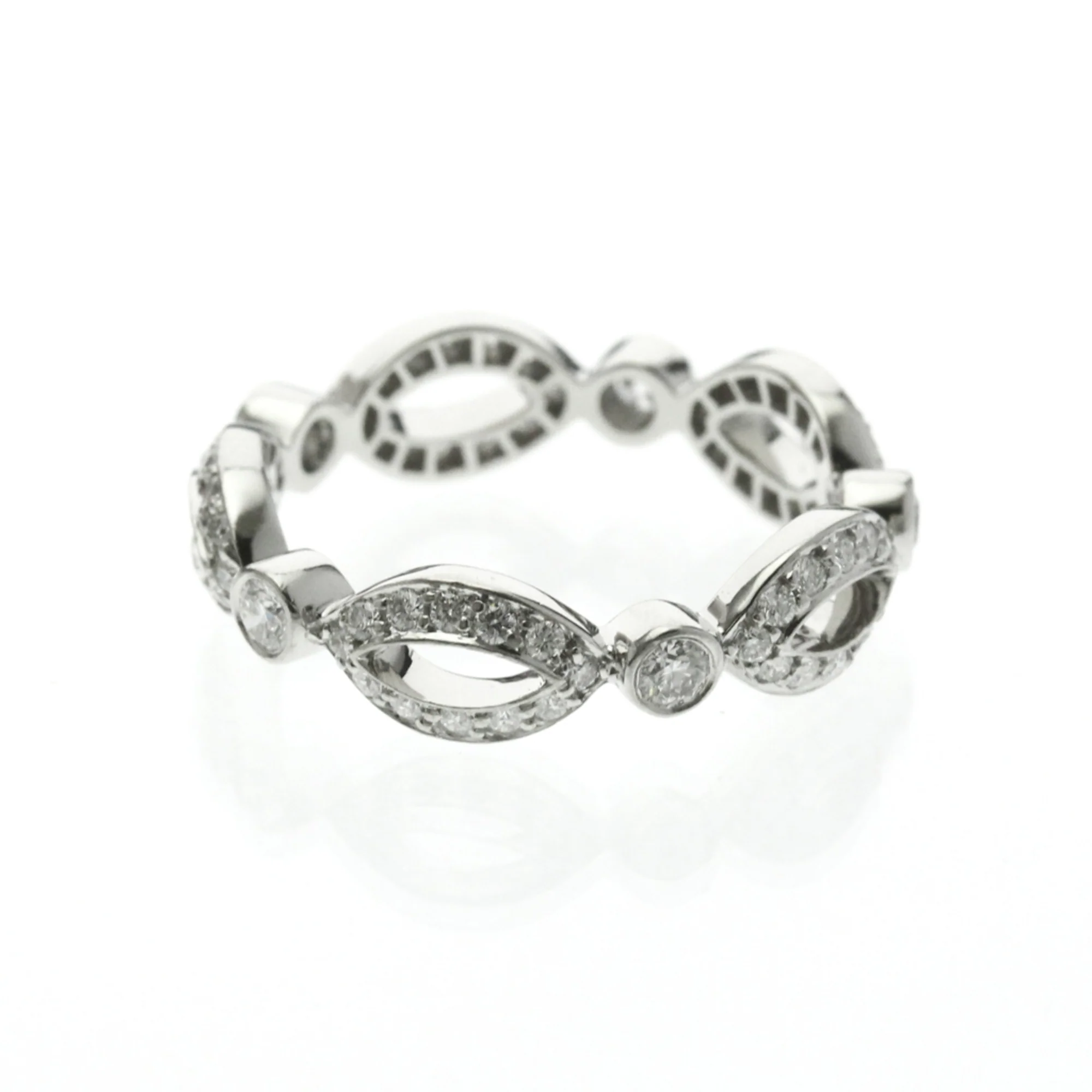 Open Marquise Ring Platinum With Diamond - Image 3