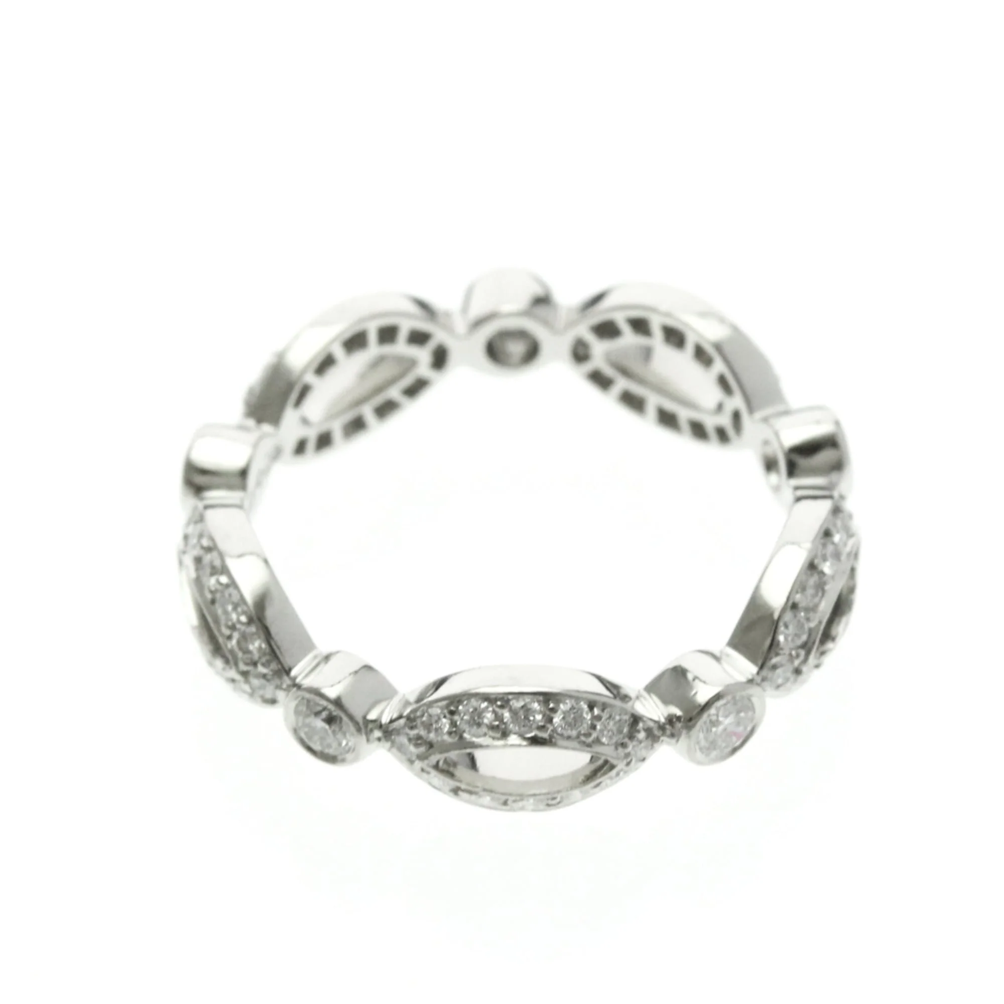 Open Marquise Ring Platinum With Diamond - Image 9