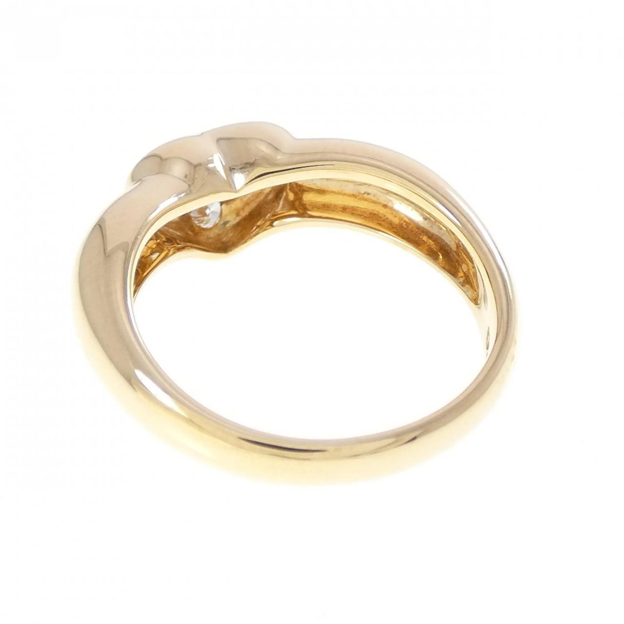Pave Heart Ring 18K Yellow Gold with Diamond - Image 3