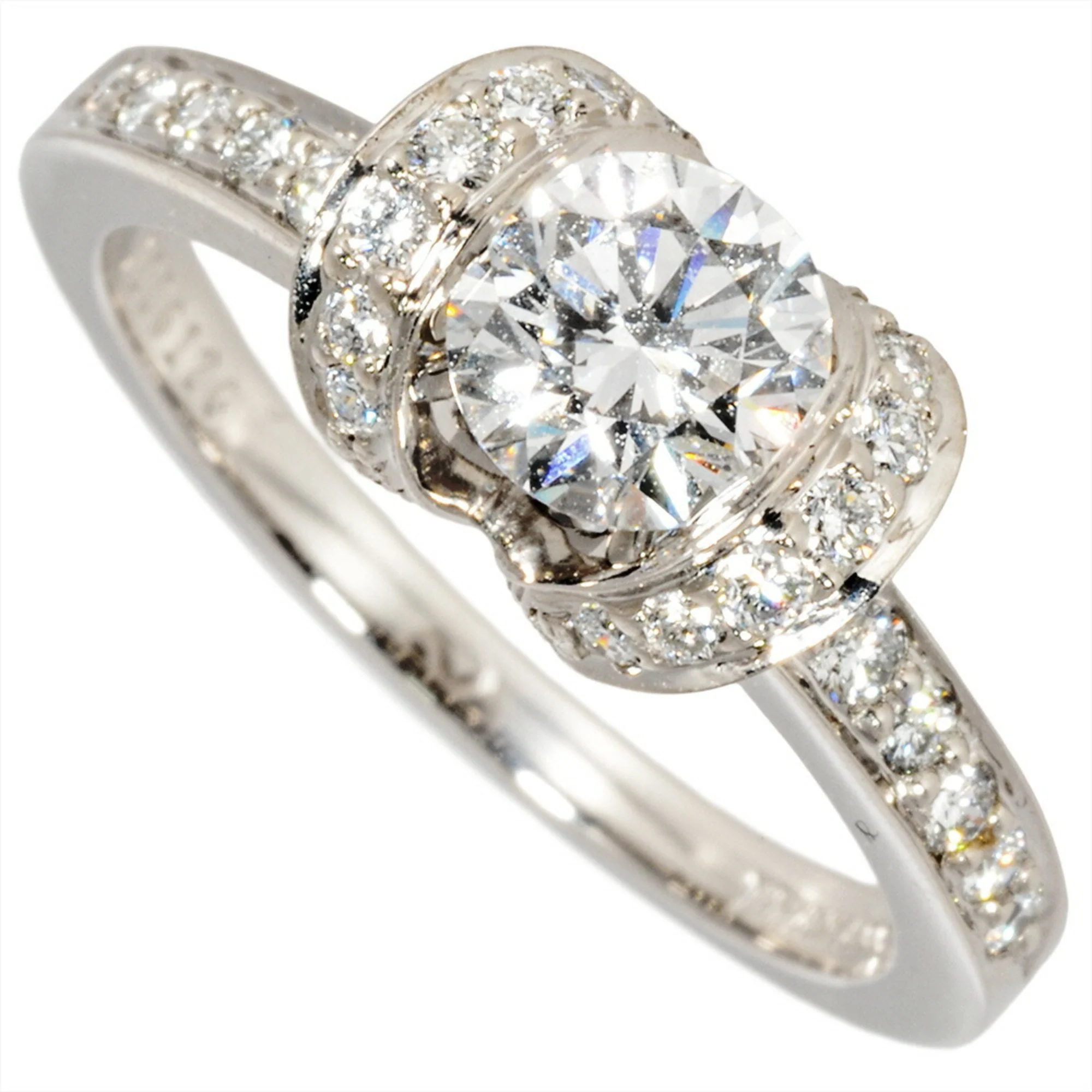 Ribbon Engagement Ring Platinum with Diamond - Image 2