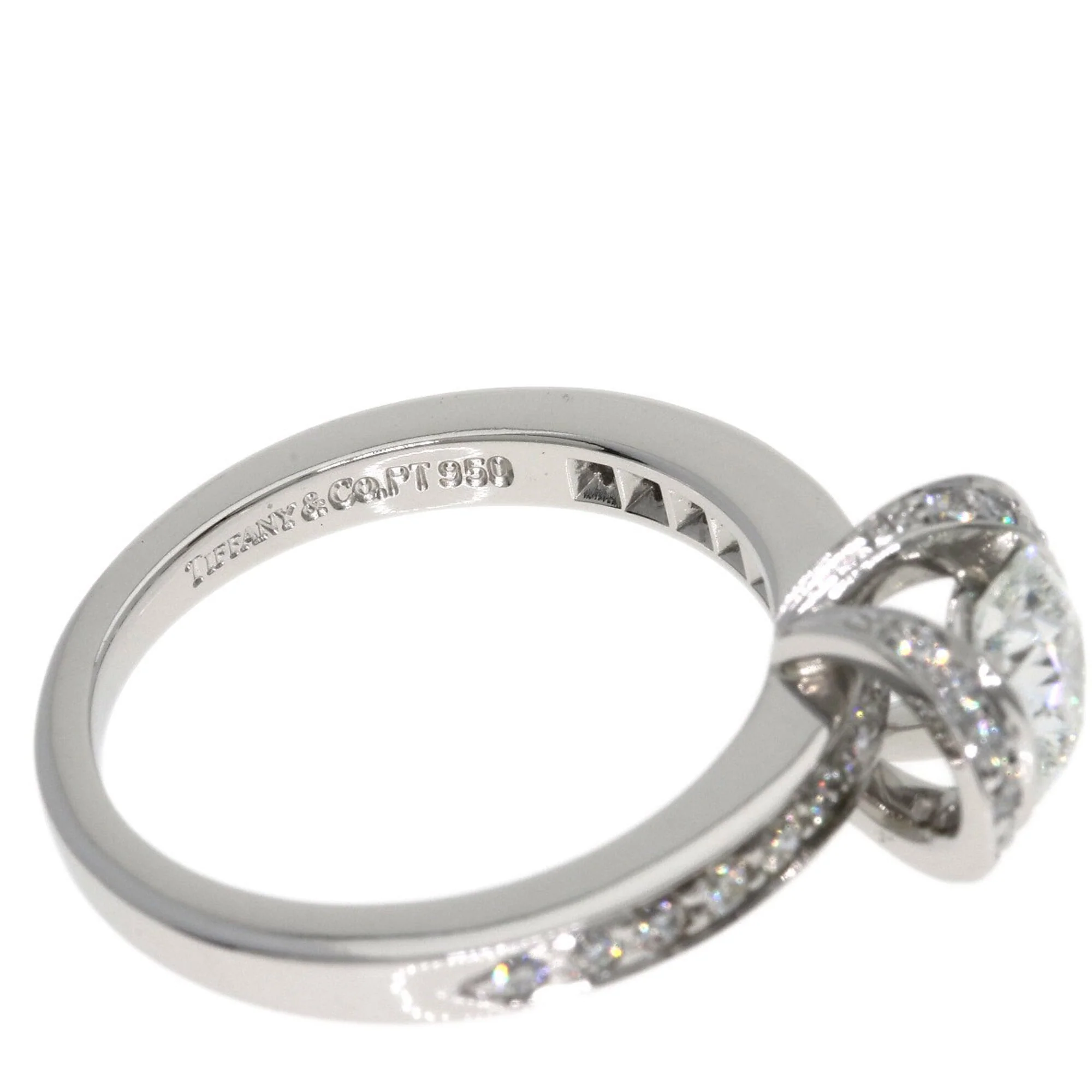 Ribbon Ring Platinum with Diamond - Image 5