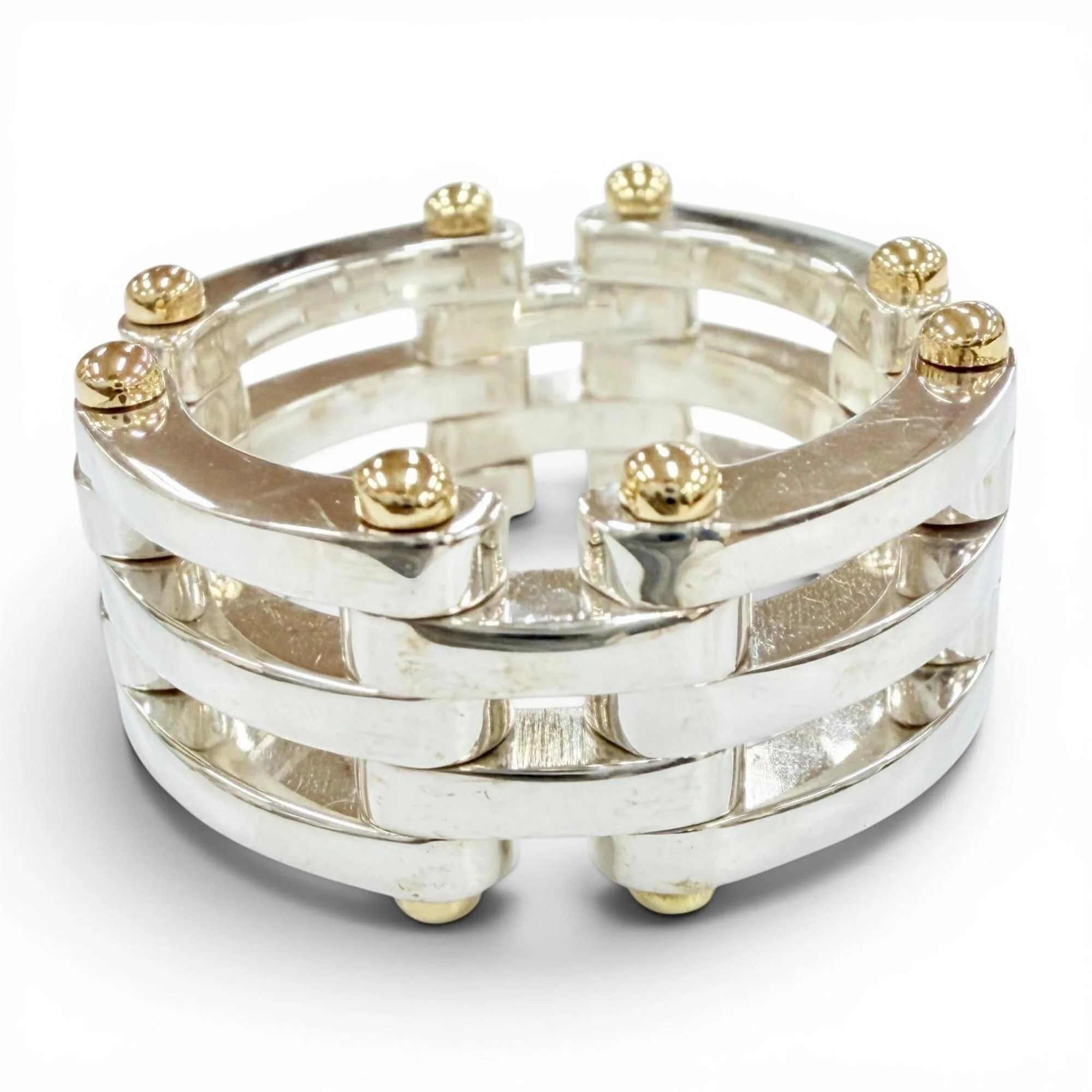Ring 18K Gold and Sterling Silver - Image 3