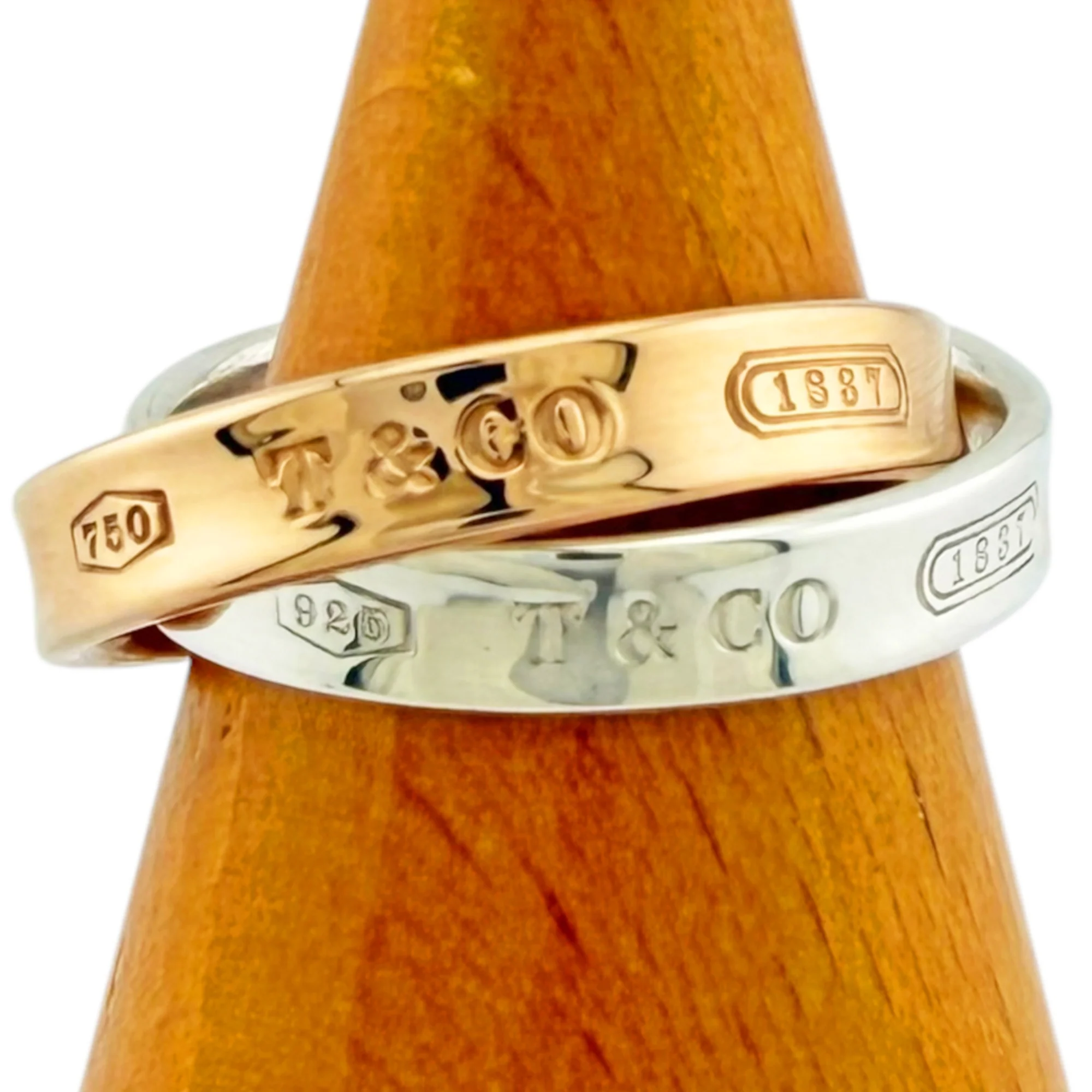 Ring 18K Rose Gold and Sterling Silver