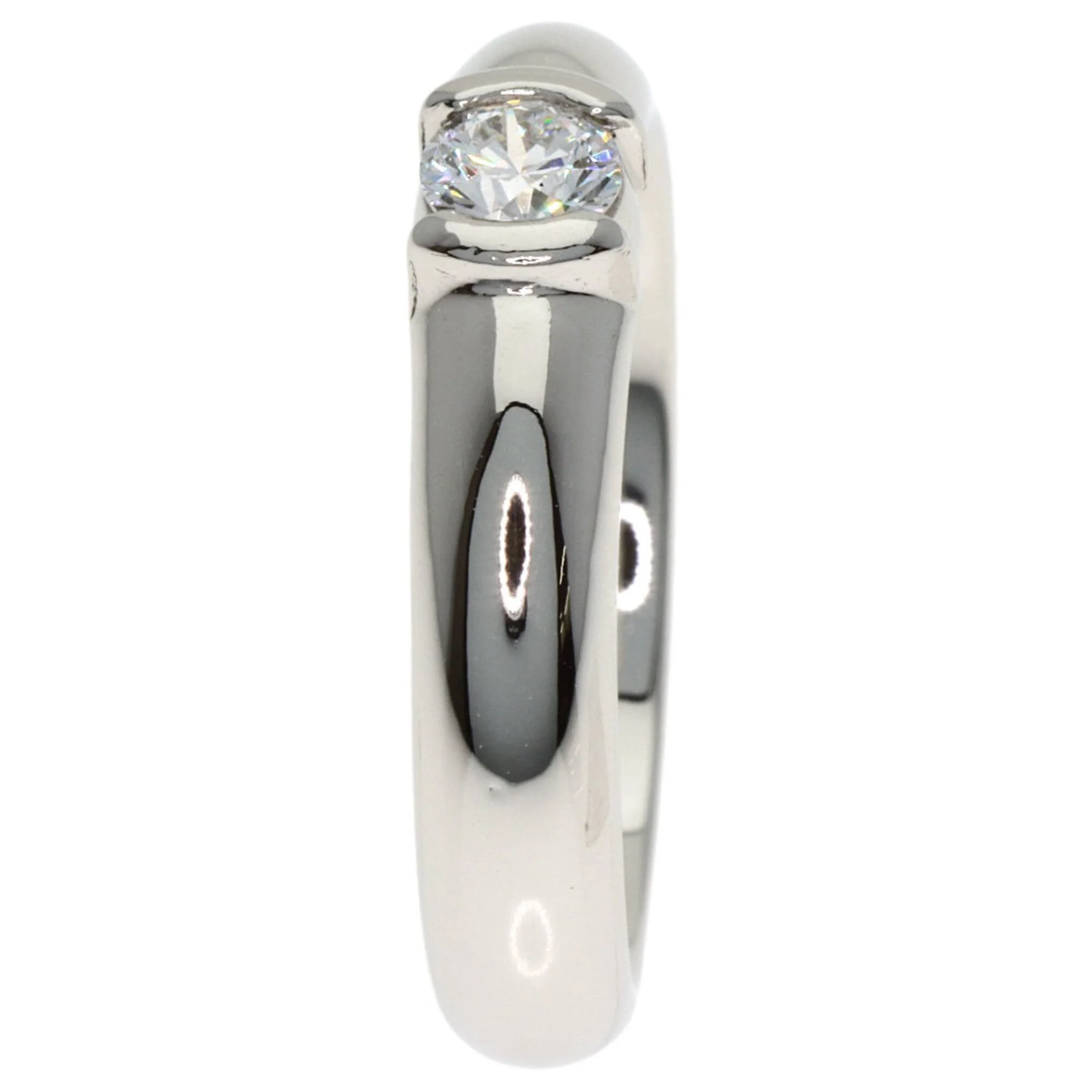 Solitaire Ring Platinum With Diamond - Image 3