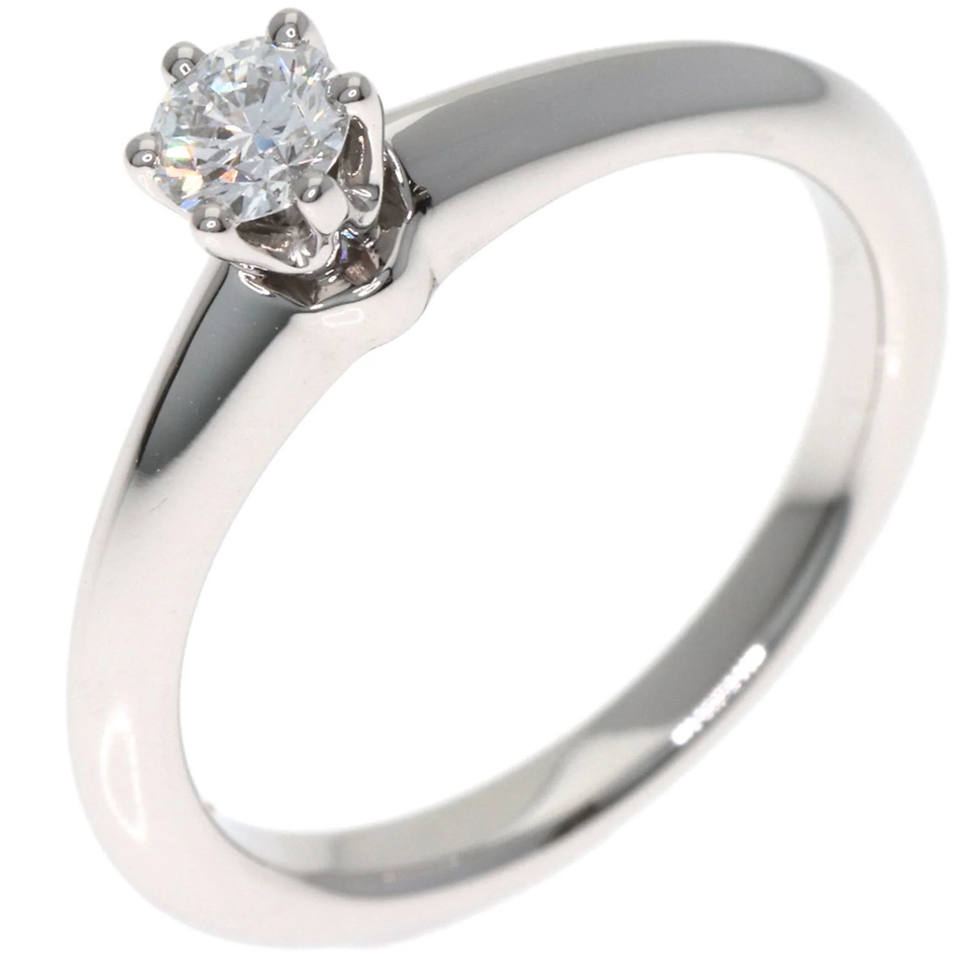 Solitaire Ring Platinum with Diamond - Image 2