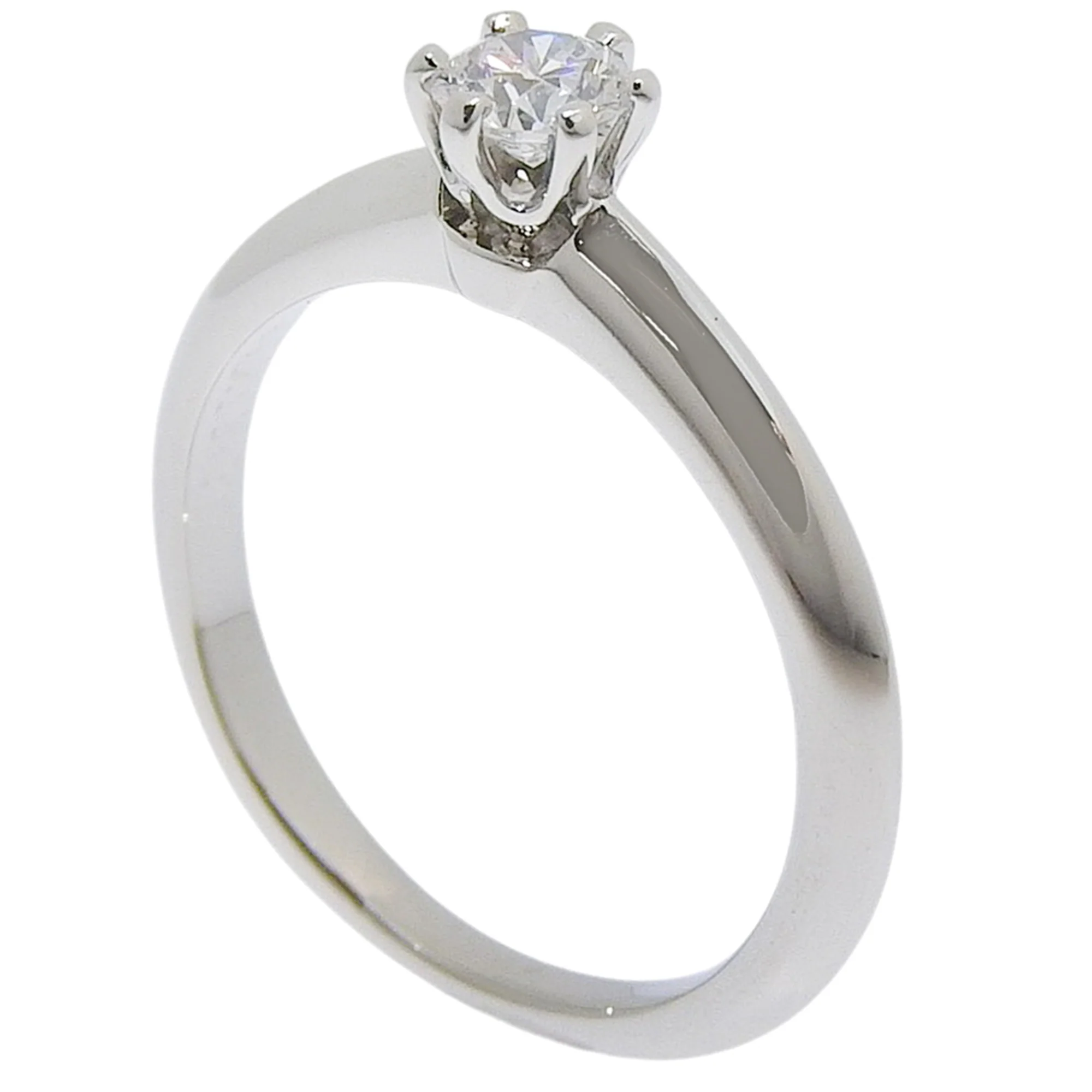 Solitaire Ring Platinum with Diamond - Image 3