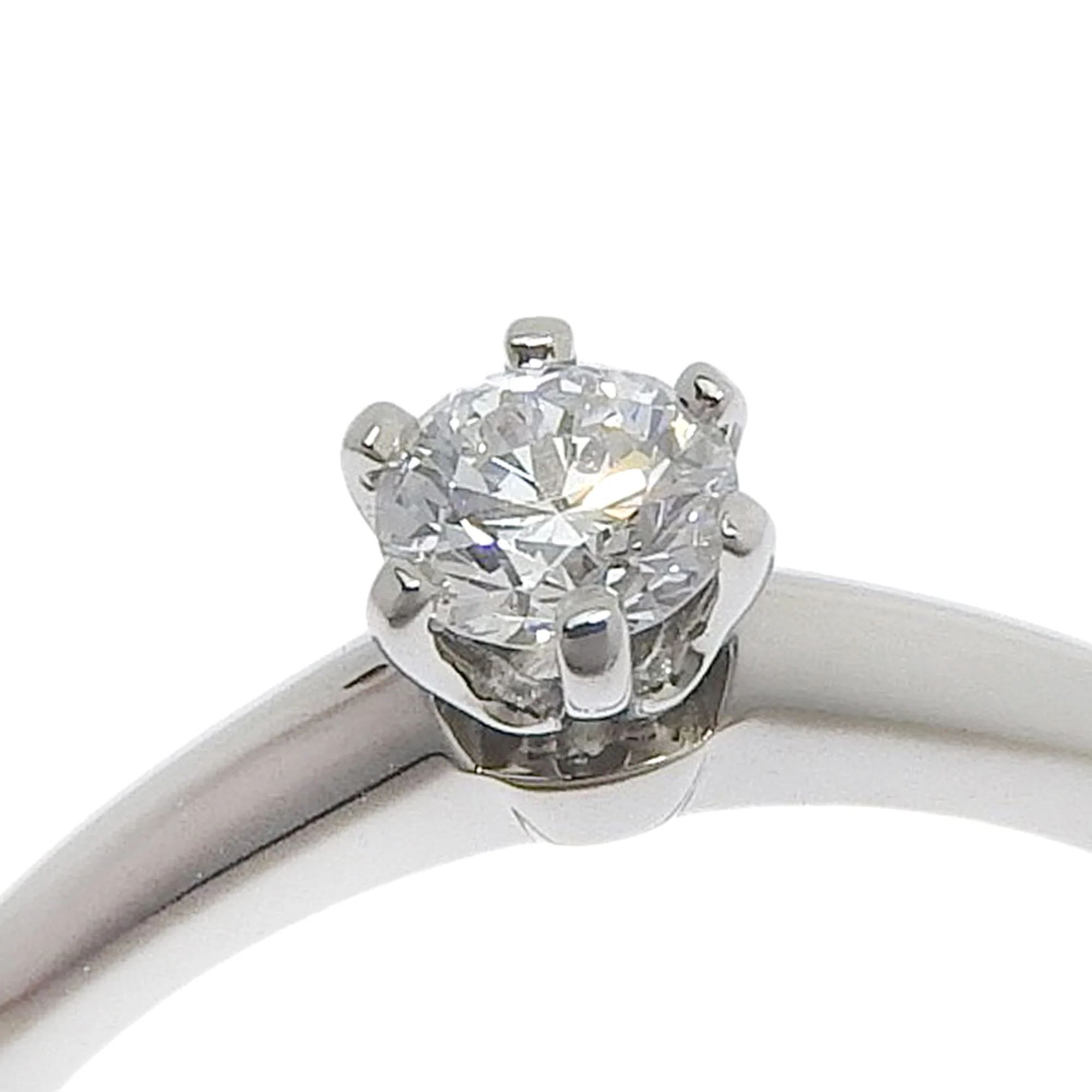 Solitaire Ring Platinum with Diamond - Image 4