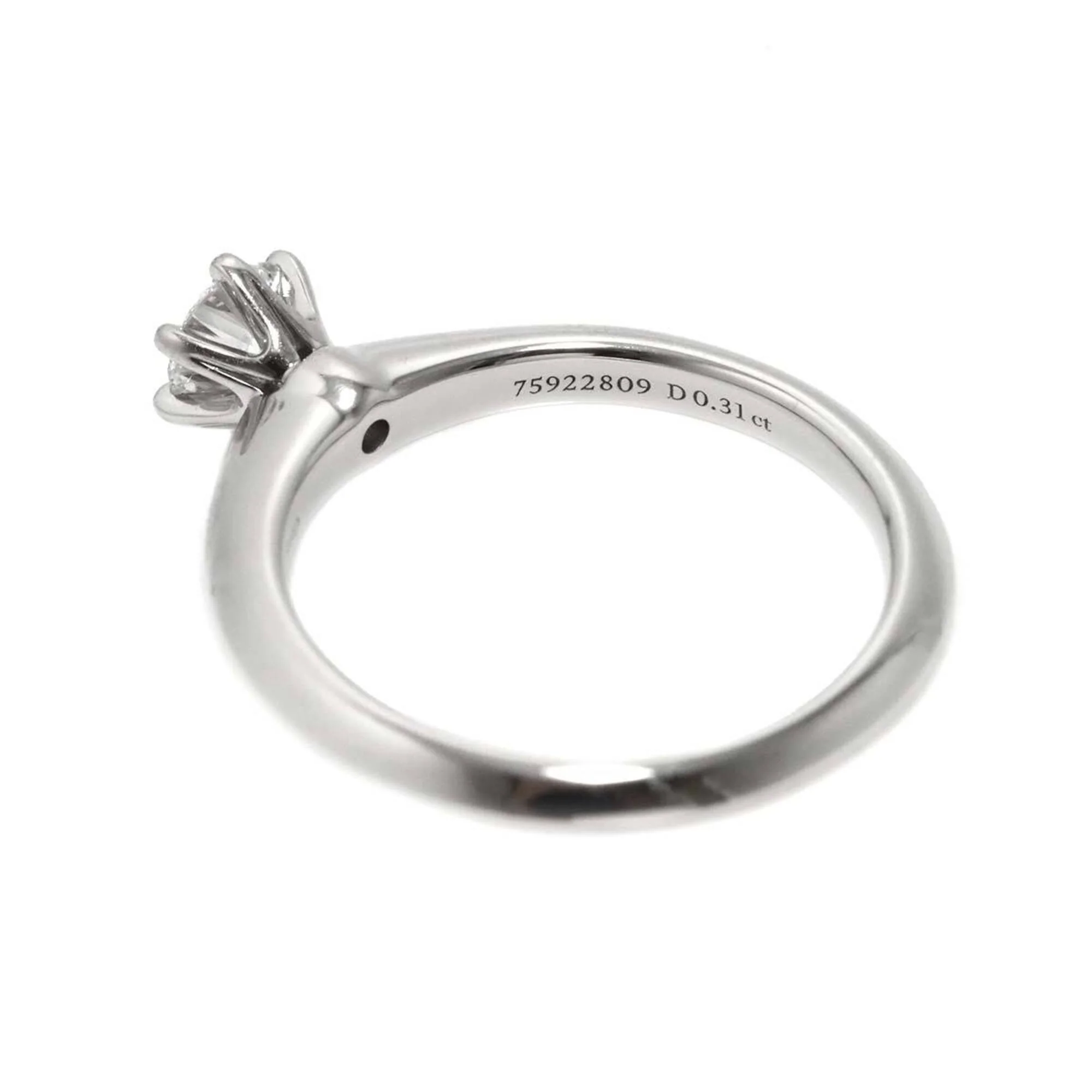 Solitaire Ring Platinum with Diamond - Image 4