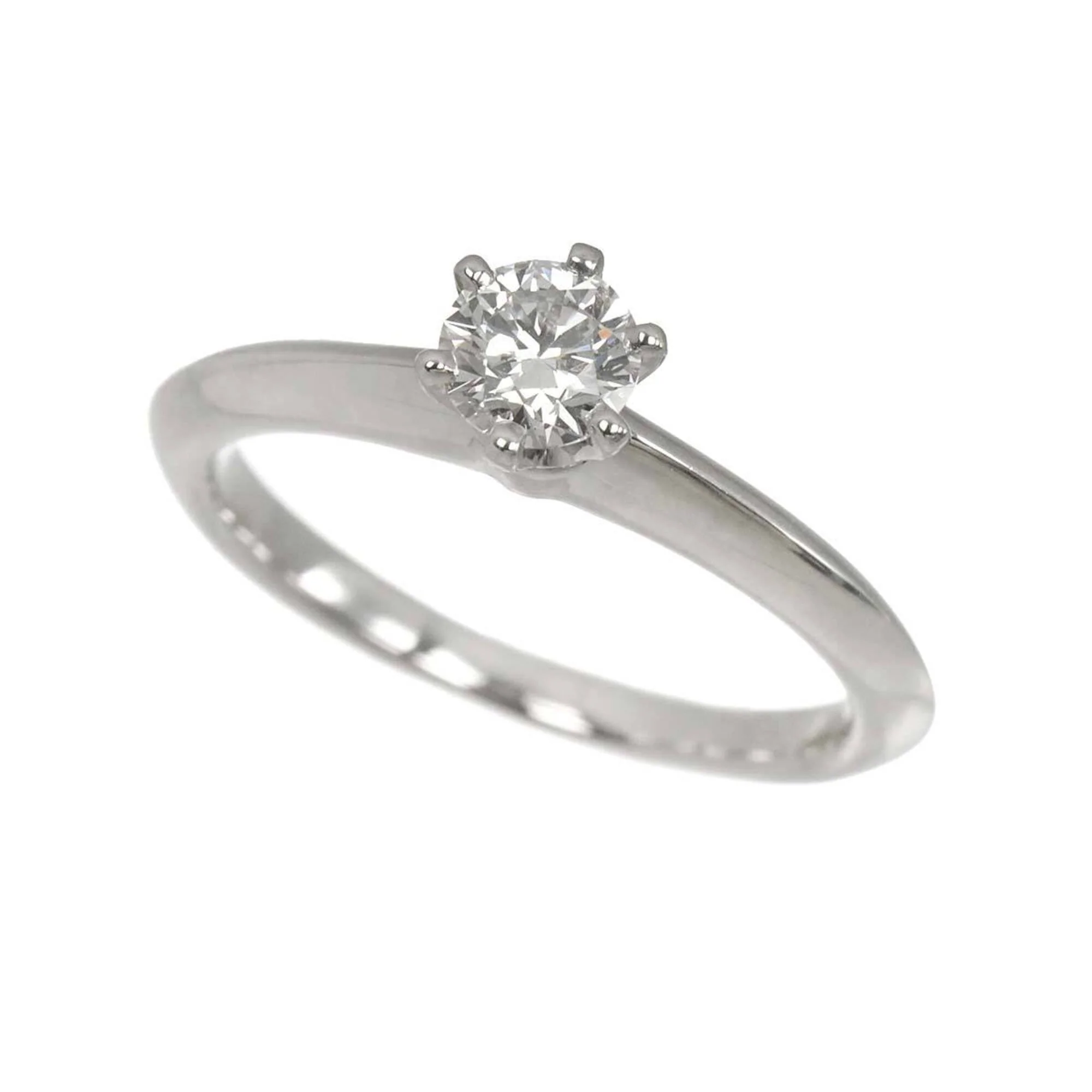Solitaire Ring Platinum with Diamond - Image 5