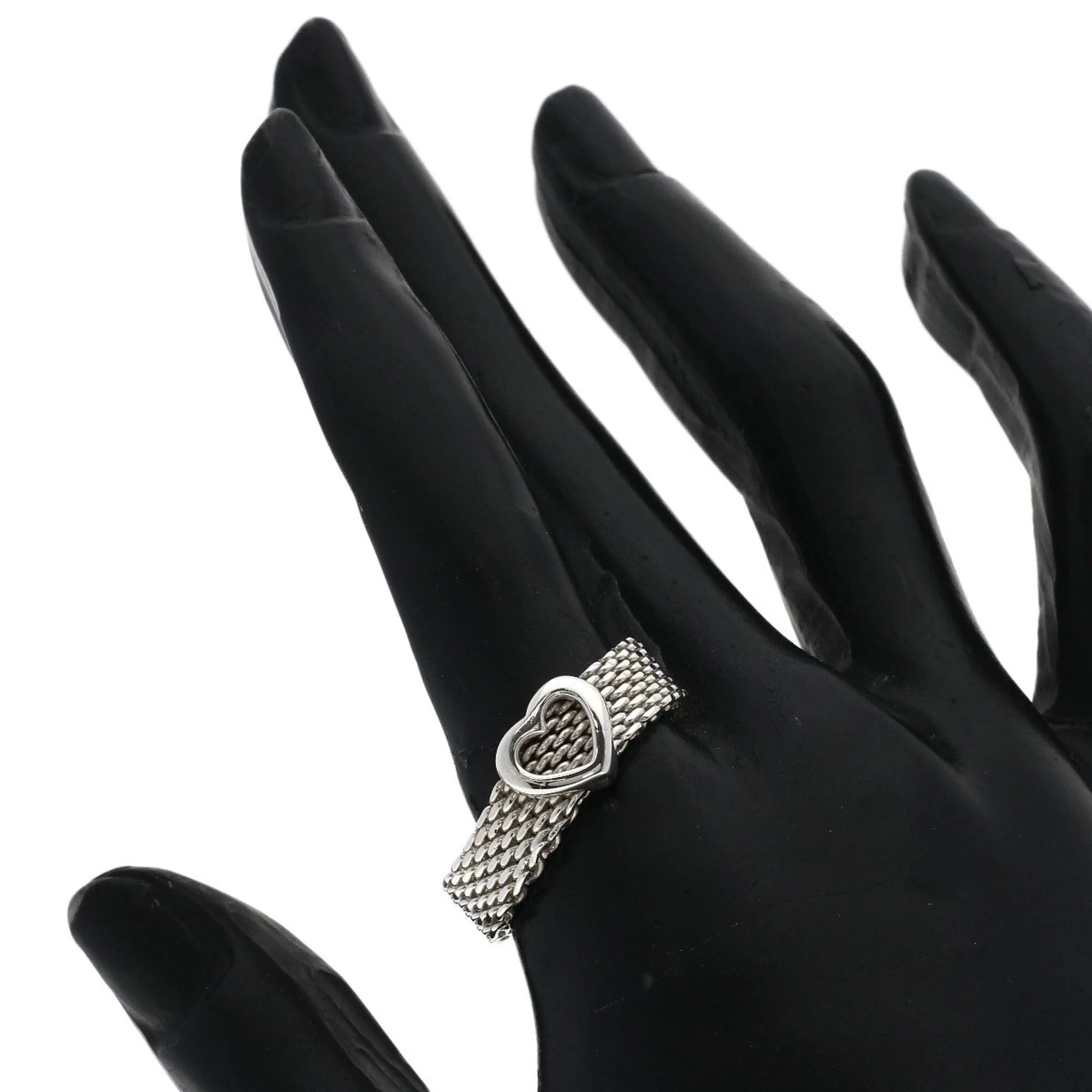 Somerset Heart Mesh Ring Sterling Silver - Image 5