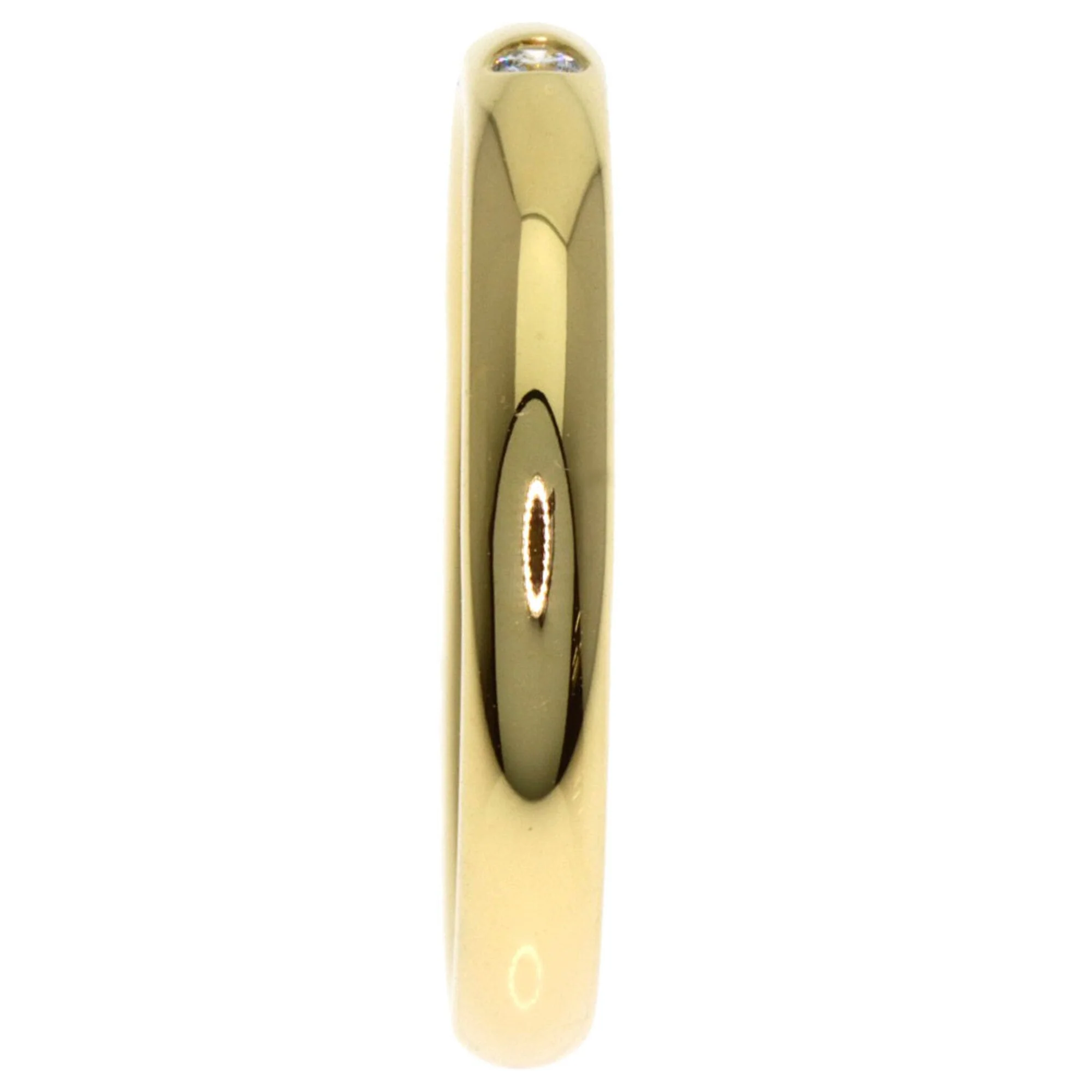 Stacking Band Ring 18K Yellow Gold with Diamond - Image 3