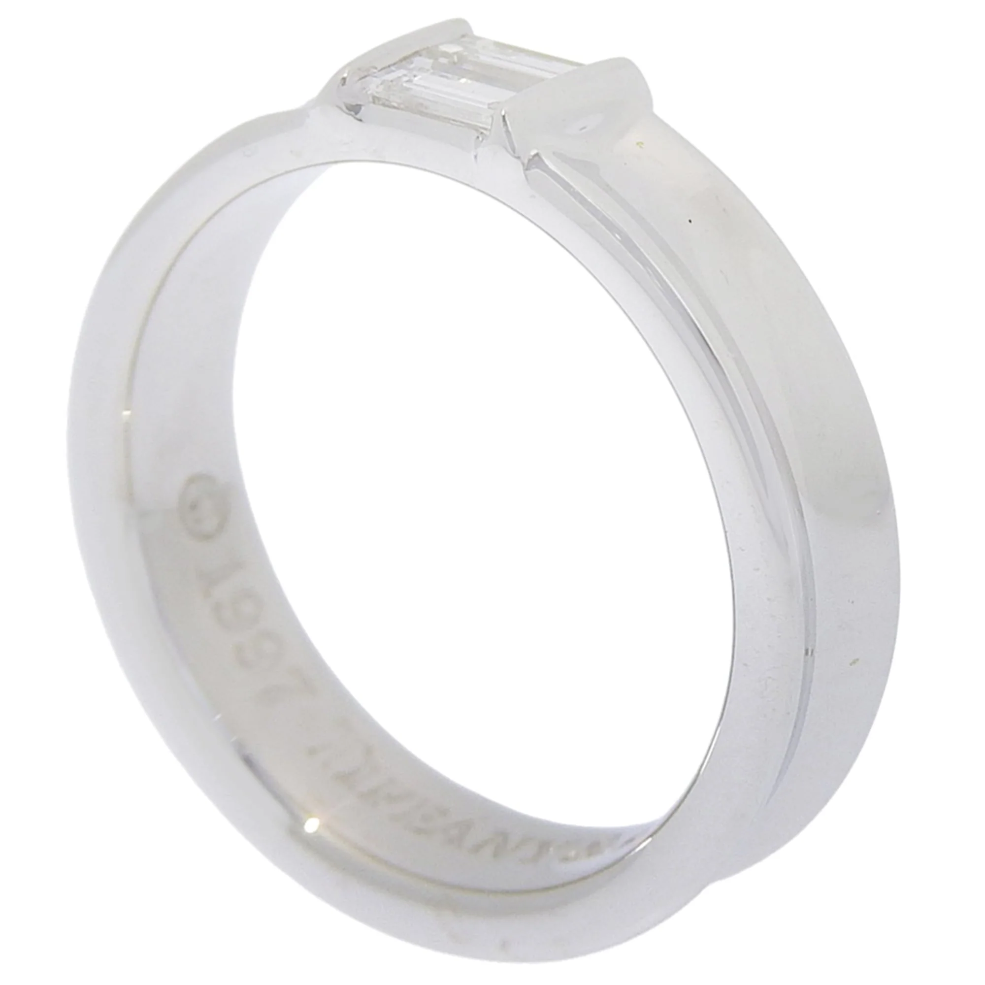 Stacking Ring 18K White Gold with Diamonds - Image 3