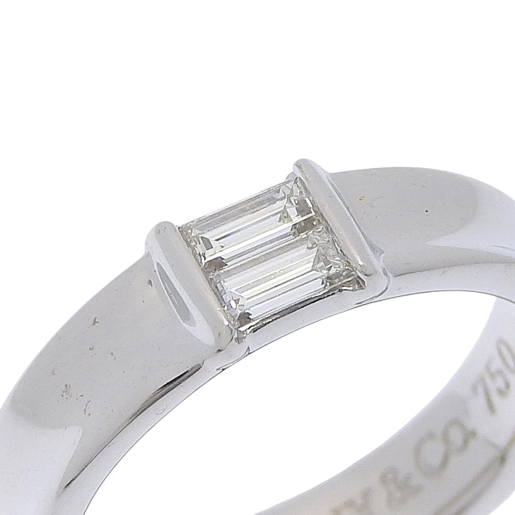 Stacking Ring 18K White Gold with Diamonds - Image 4