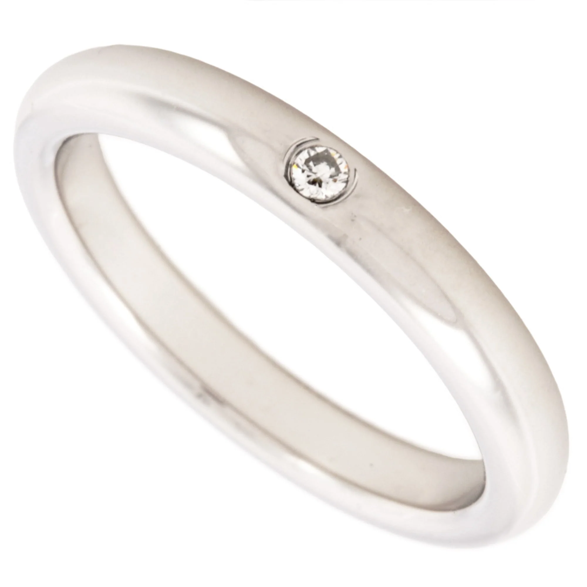 Stacking Ring Platinum with Diamond