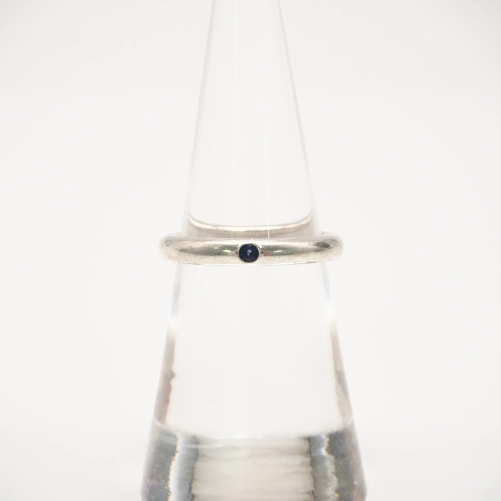 Stacking Ring Sterling Silver with Sapphire - Image 2