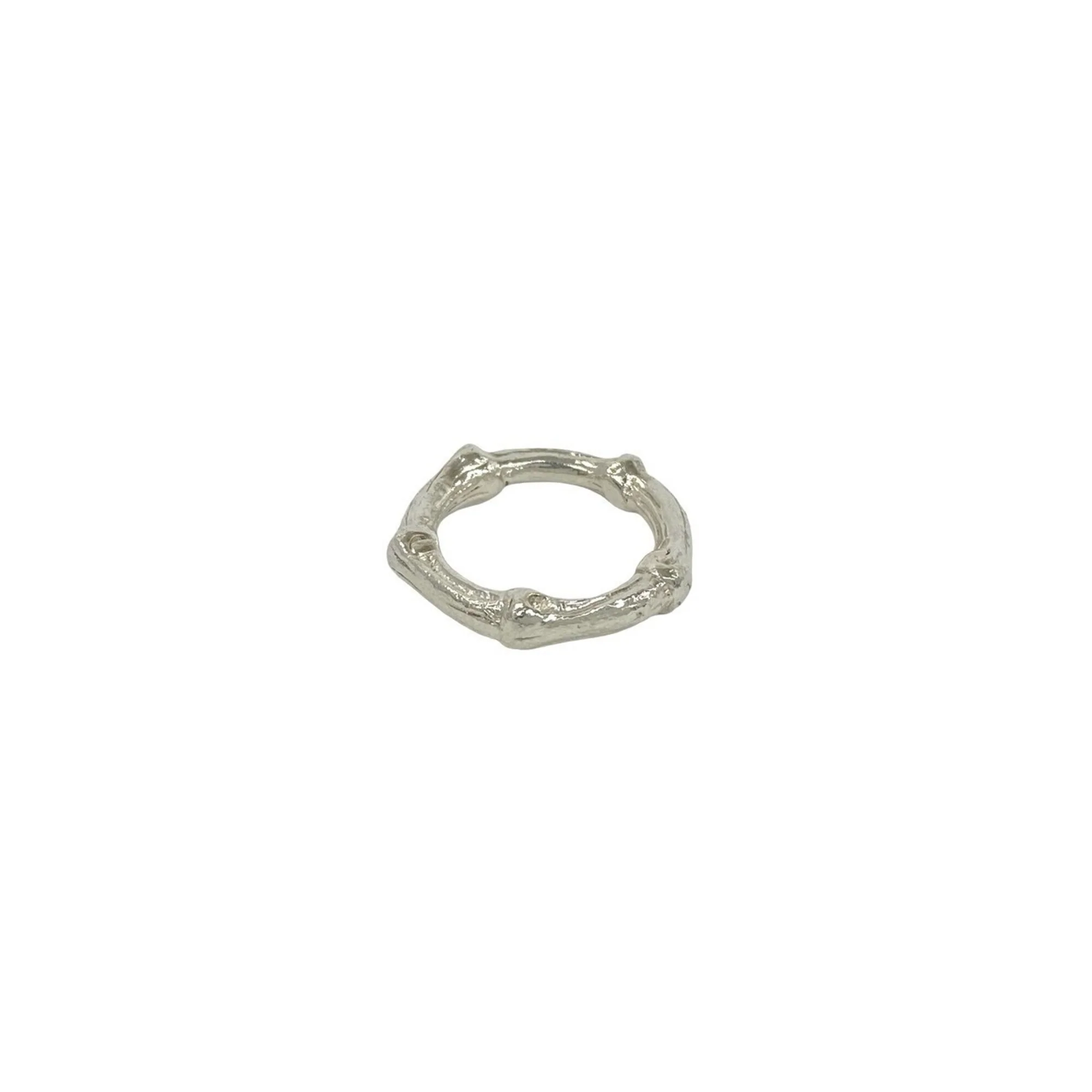 Vintage Bamboo Ring Sterling Silver - Image 6