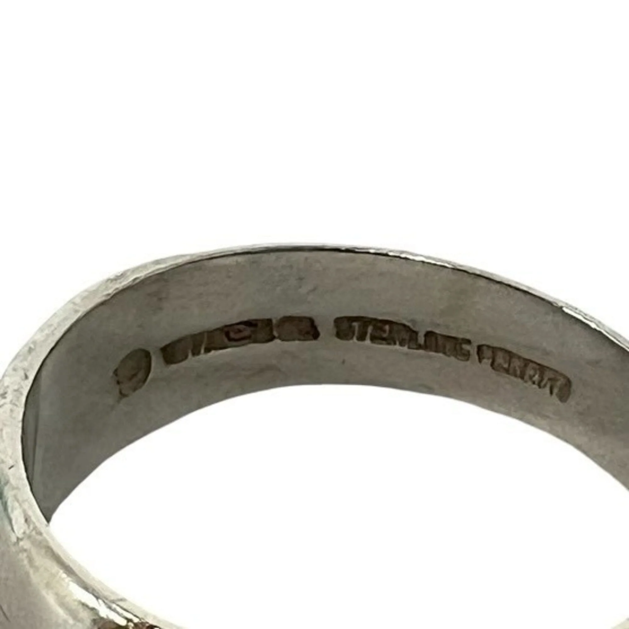 Vintage Curved Heart Ring Sterling Silver - Image 3