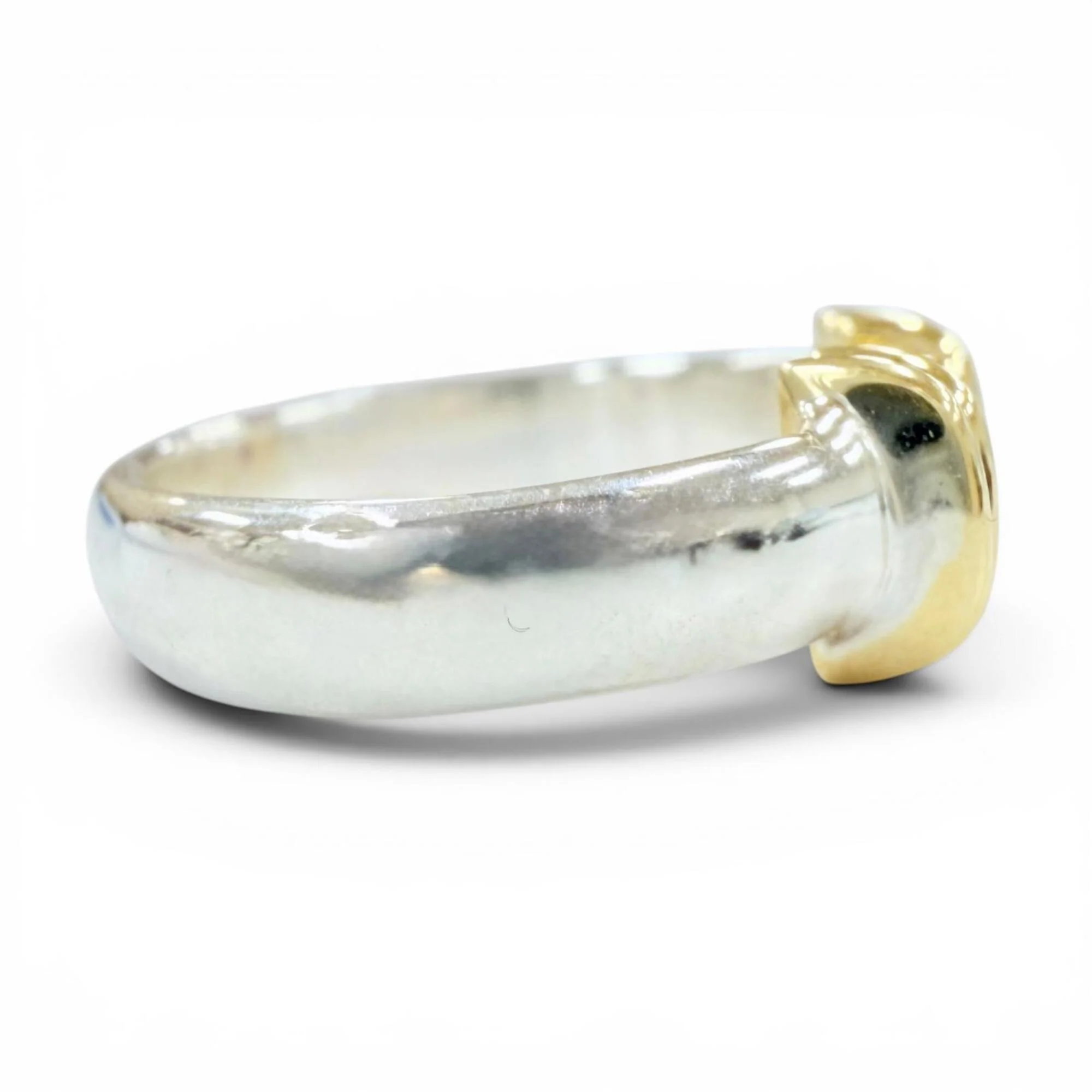 Vintage Ring 18K Gold and Sterling Silver With Ruby - Image 4