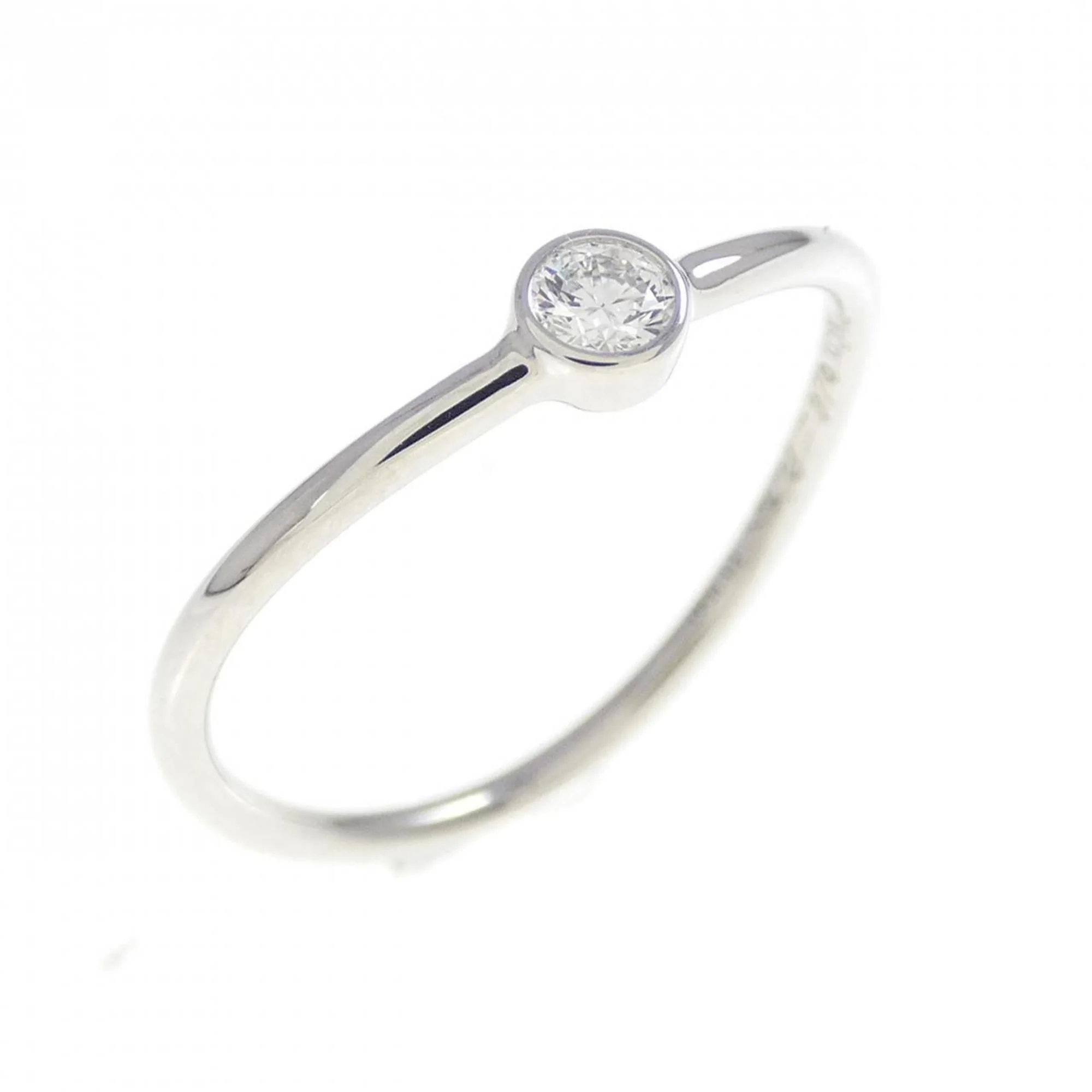 Wave Ring Platinum with Diamond
