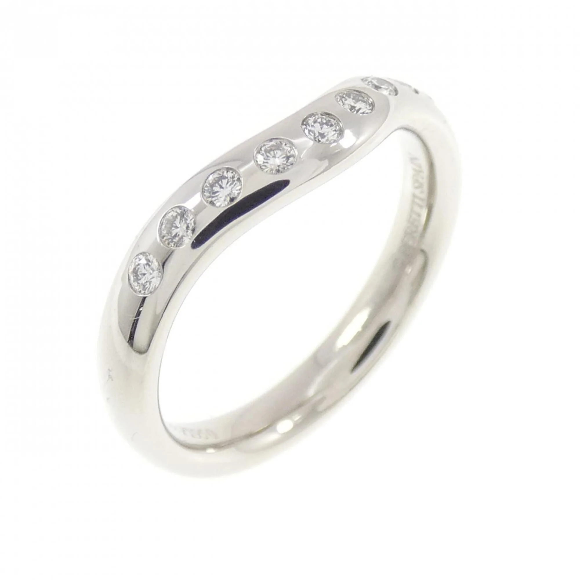 Wide Curved Ring Platinum