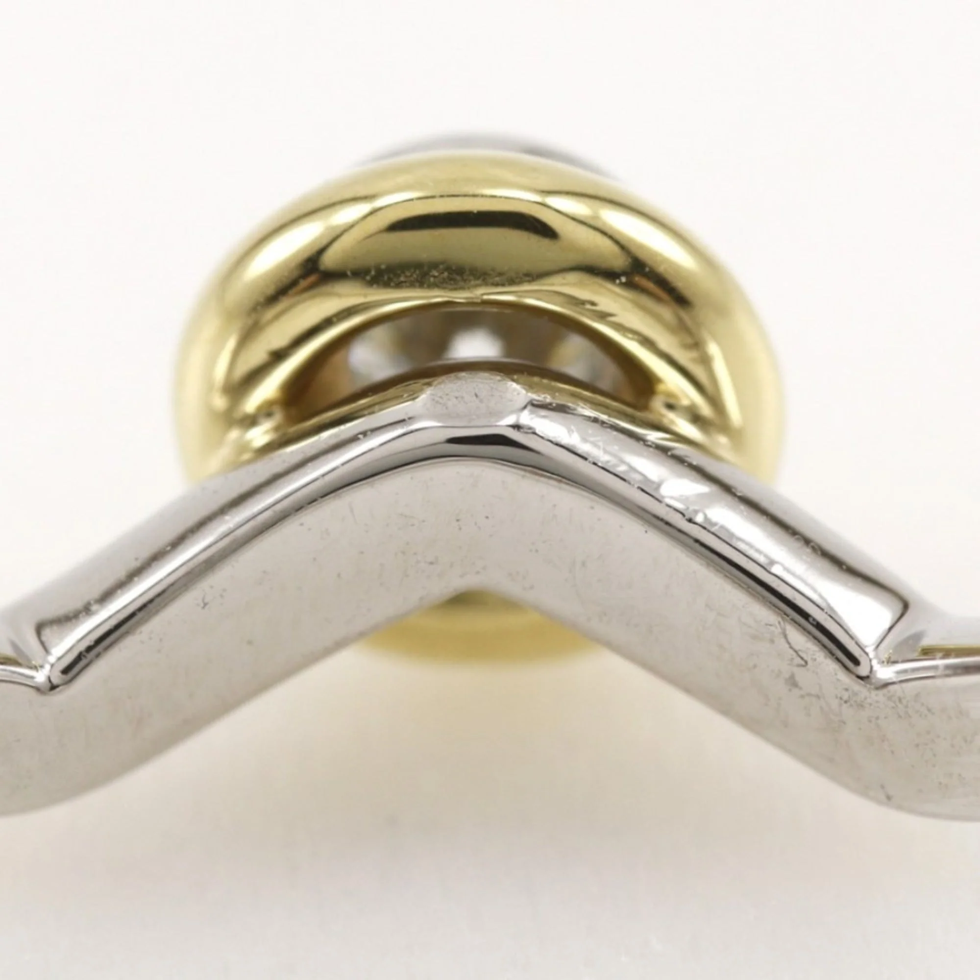 Zigzag Ring Platinum and 18K Yellow Gold with Diamond - Image 5
