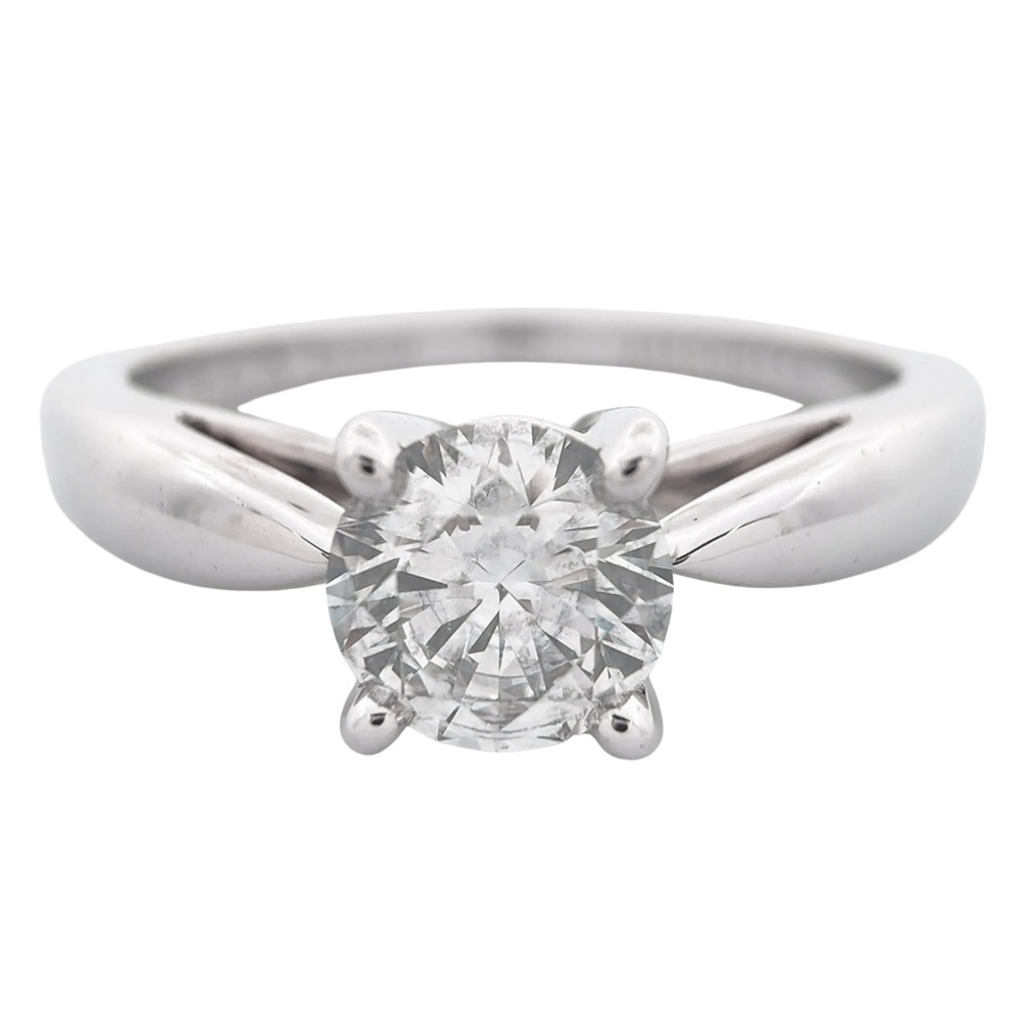Bonheur Solitaire Ring Platinum with Diamond - Image 2