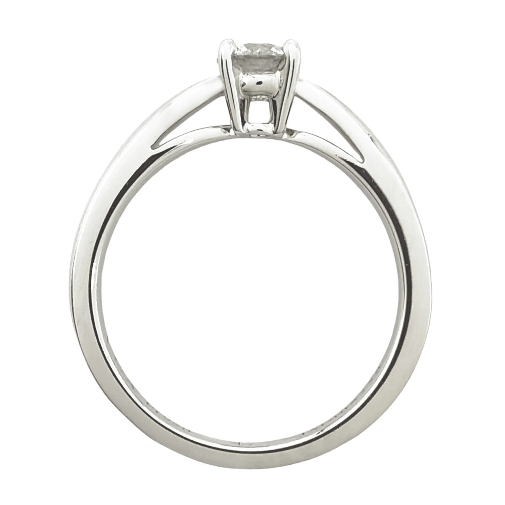 Bonheur Solitaire Ring Platinum with Diamond - Image 4
