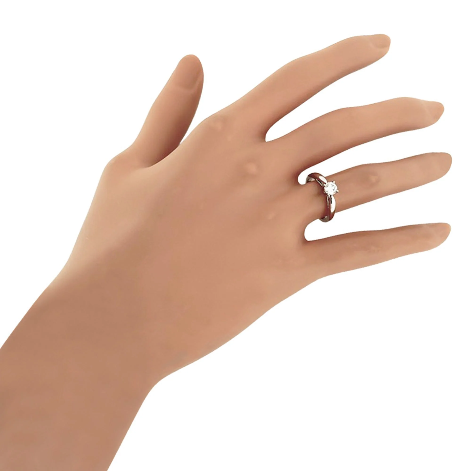 Bonheur Solitaire Ring Platinum with Diamond - Image 5