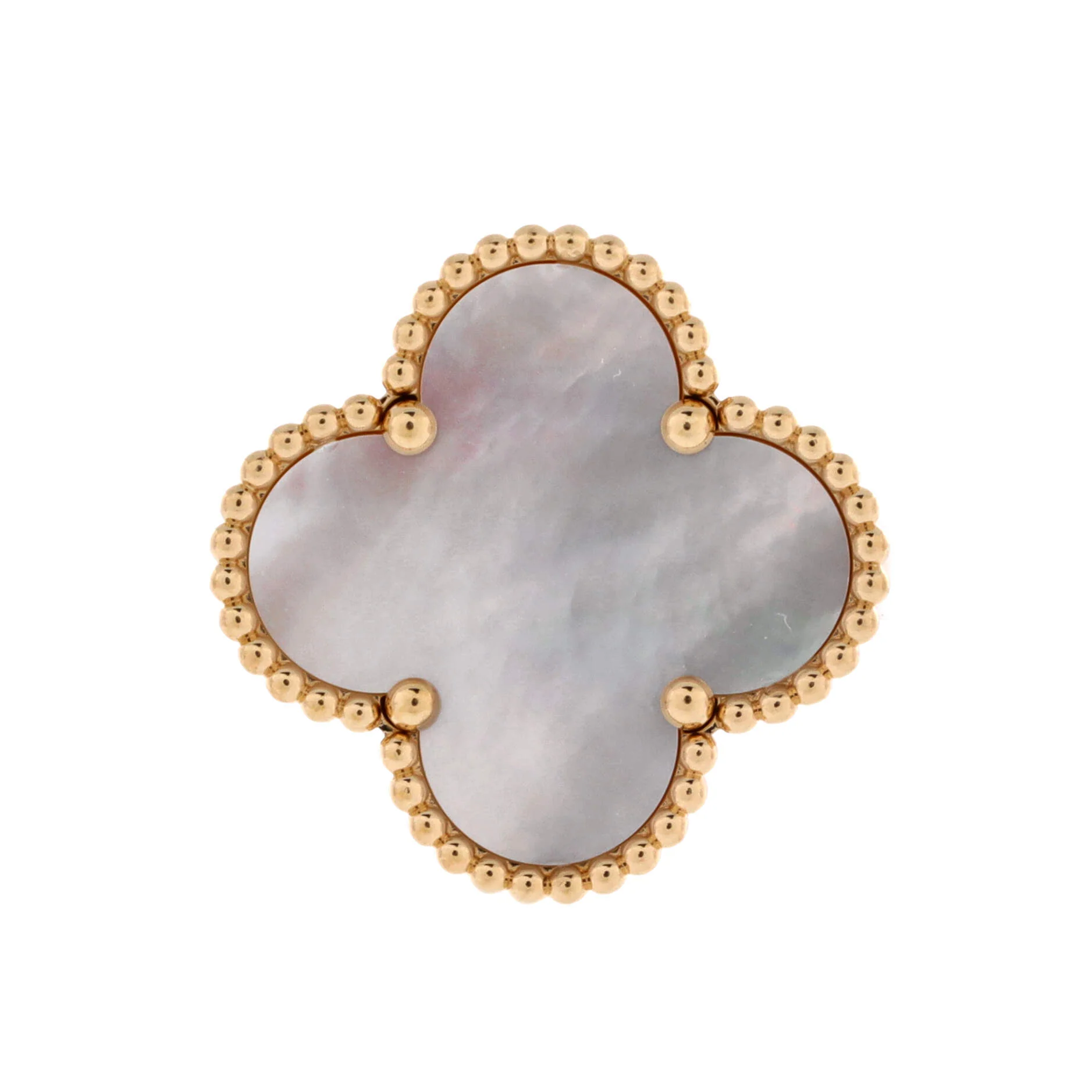 Magic Alhambra Ring 18K Yellow Gold with Mother of Pearl