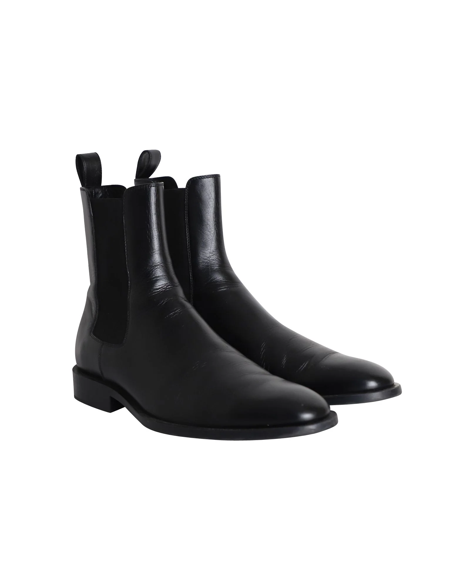 Men's Balenciaga Midnight Chelsea Boots in Black Leather - Image 3