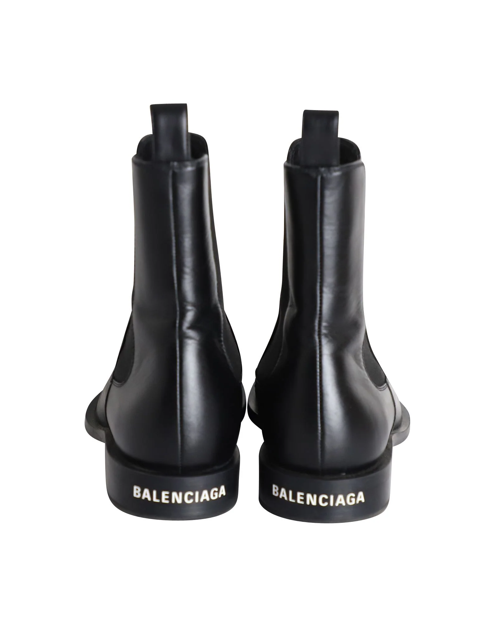 Men's Balenciaga Midnight Chelsea Boots in Black Leather - Image 4