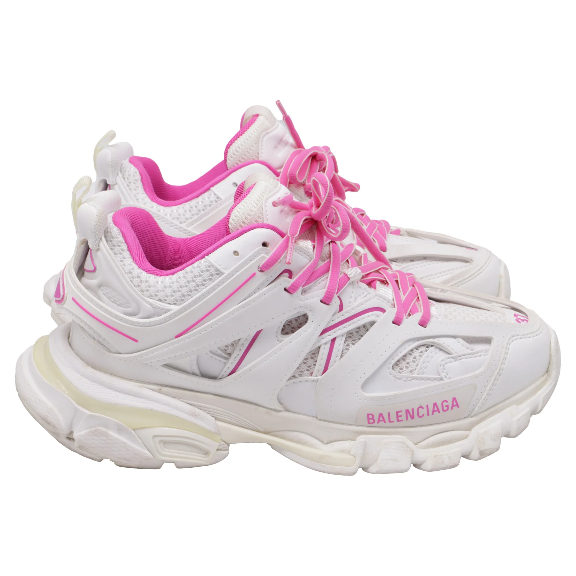 Men's Balenciaga Track Sneakers in White Polyurethane