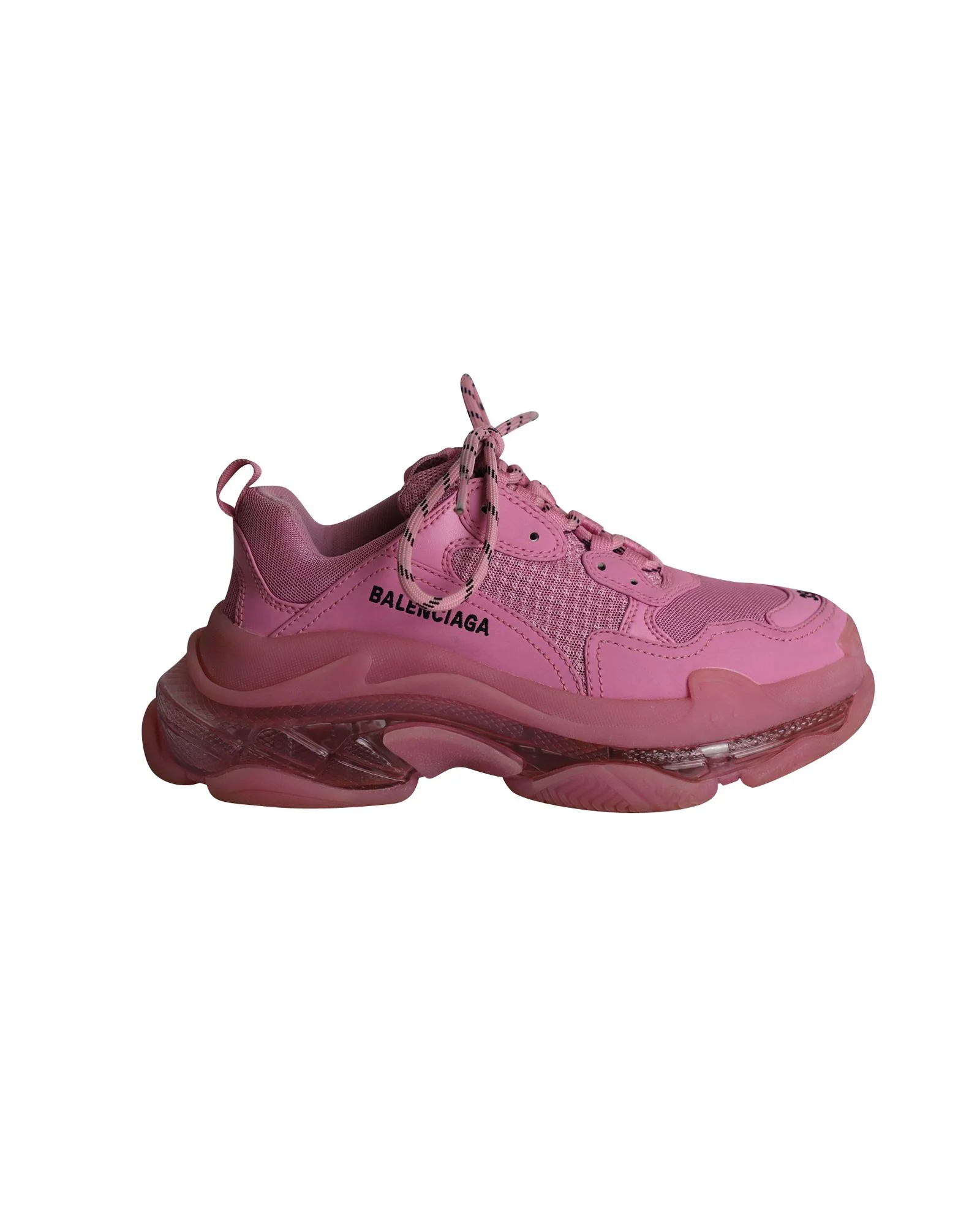 Women's Balenciaga Triple S Sneakers in Pink Polyester