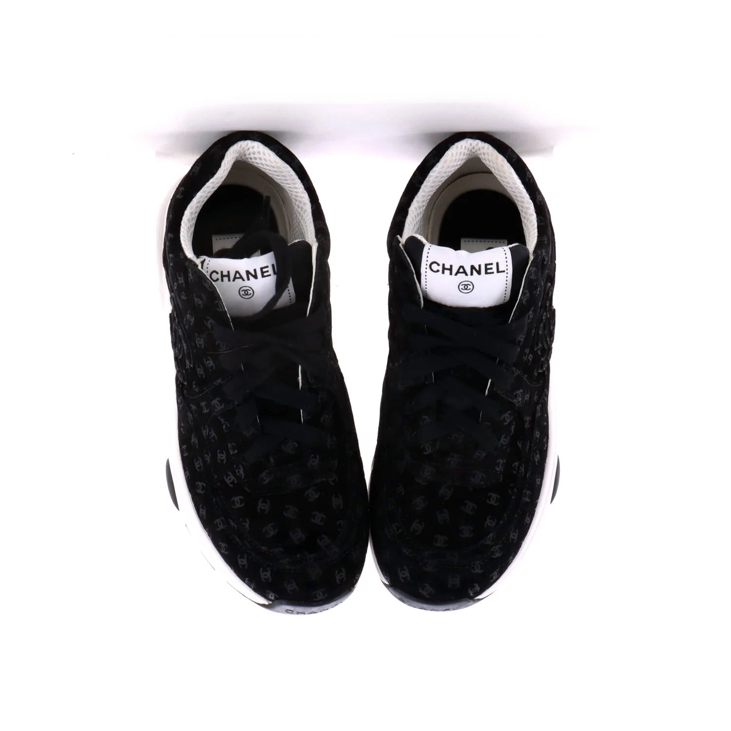 Women's CC All Over Print Low-Top Sneakers Suede - Image 2