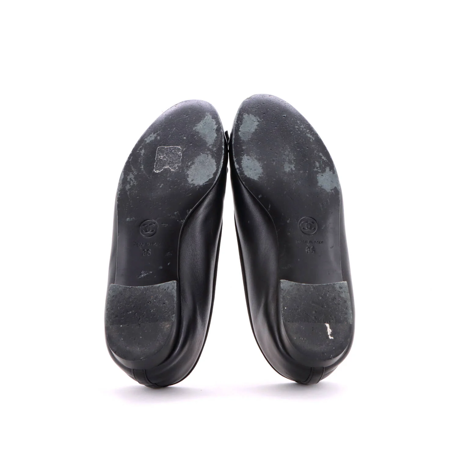 Women's CC Cap Toe Bow Ballerina Flats Leather and Patent - Image 4