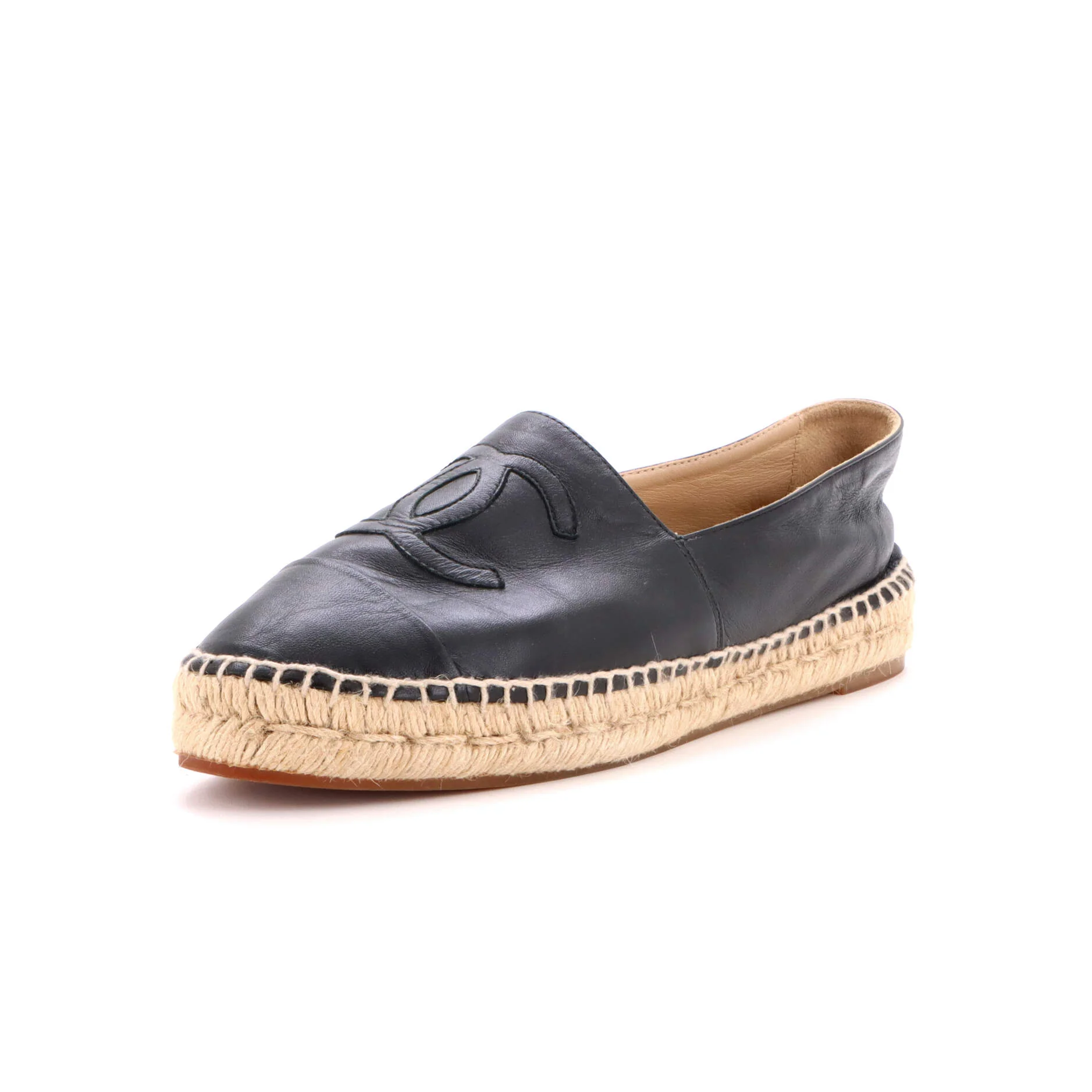 Women's CC Cap Toe Espadrilles Leather